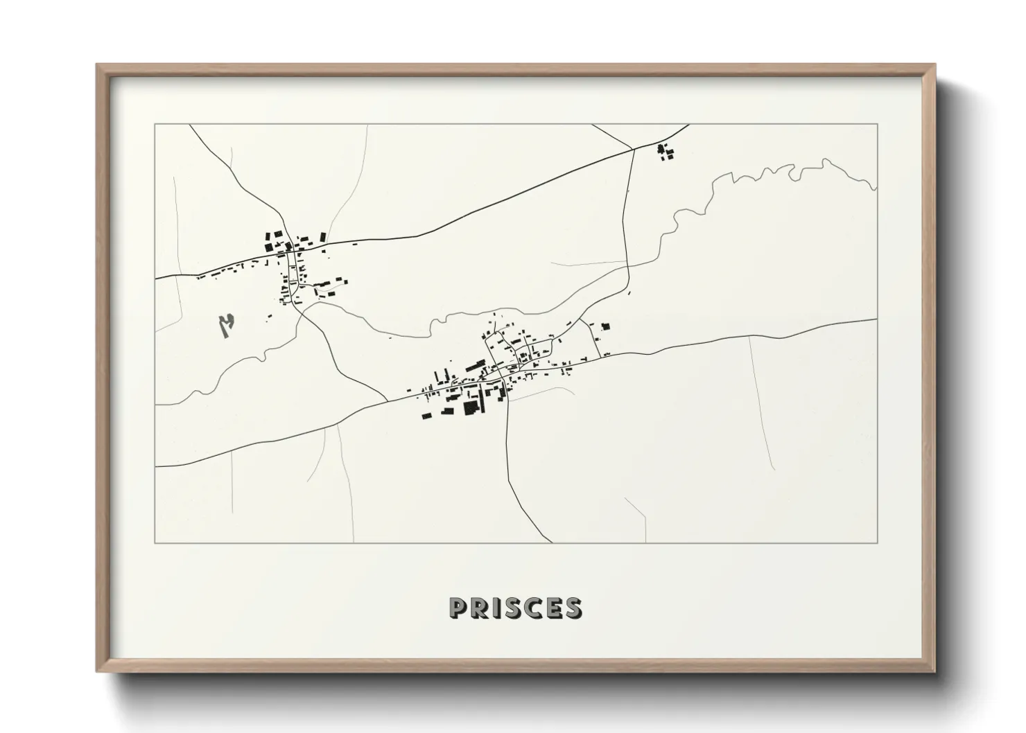 Une affiche de carte sur Prisces