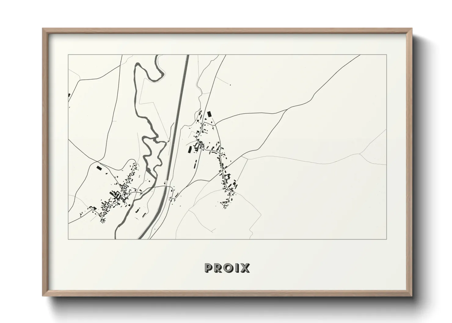 Une affiche de carte sur Proix