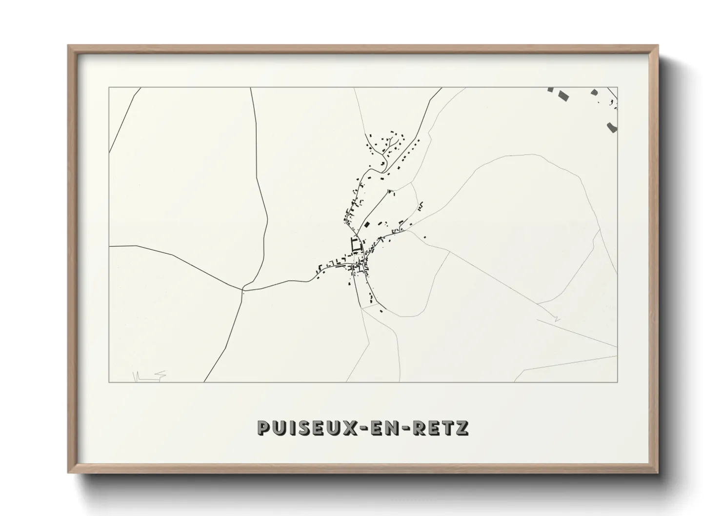 Une affiche de carte sur Puiseux-en-Retz