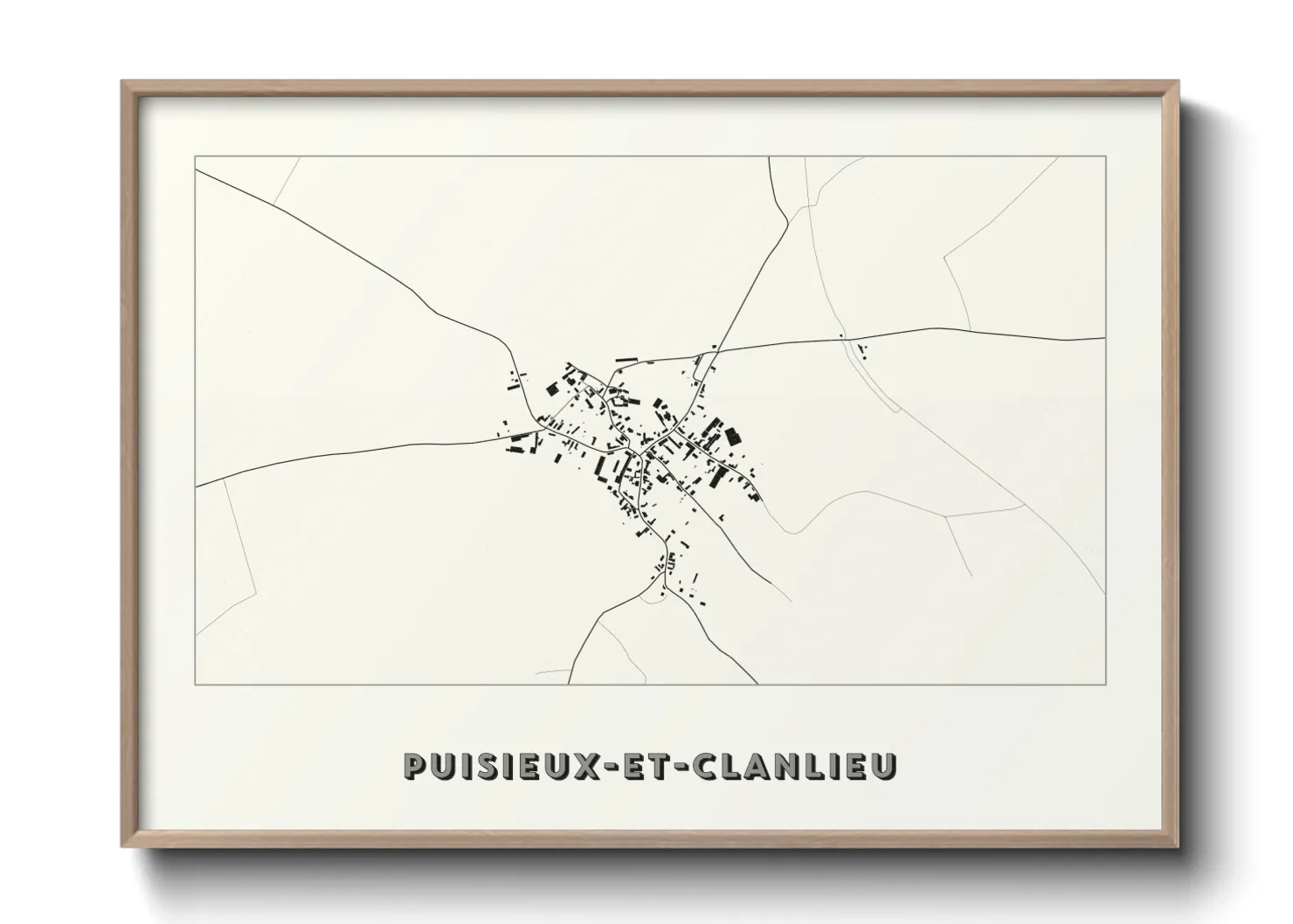 Une affiche de carte sur Puisieux-et-Clanlieu