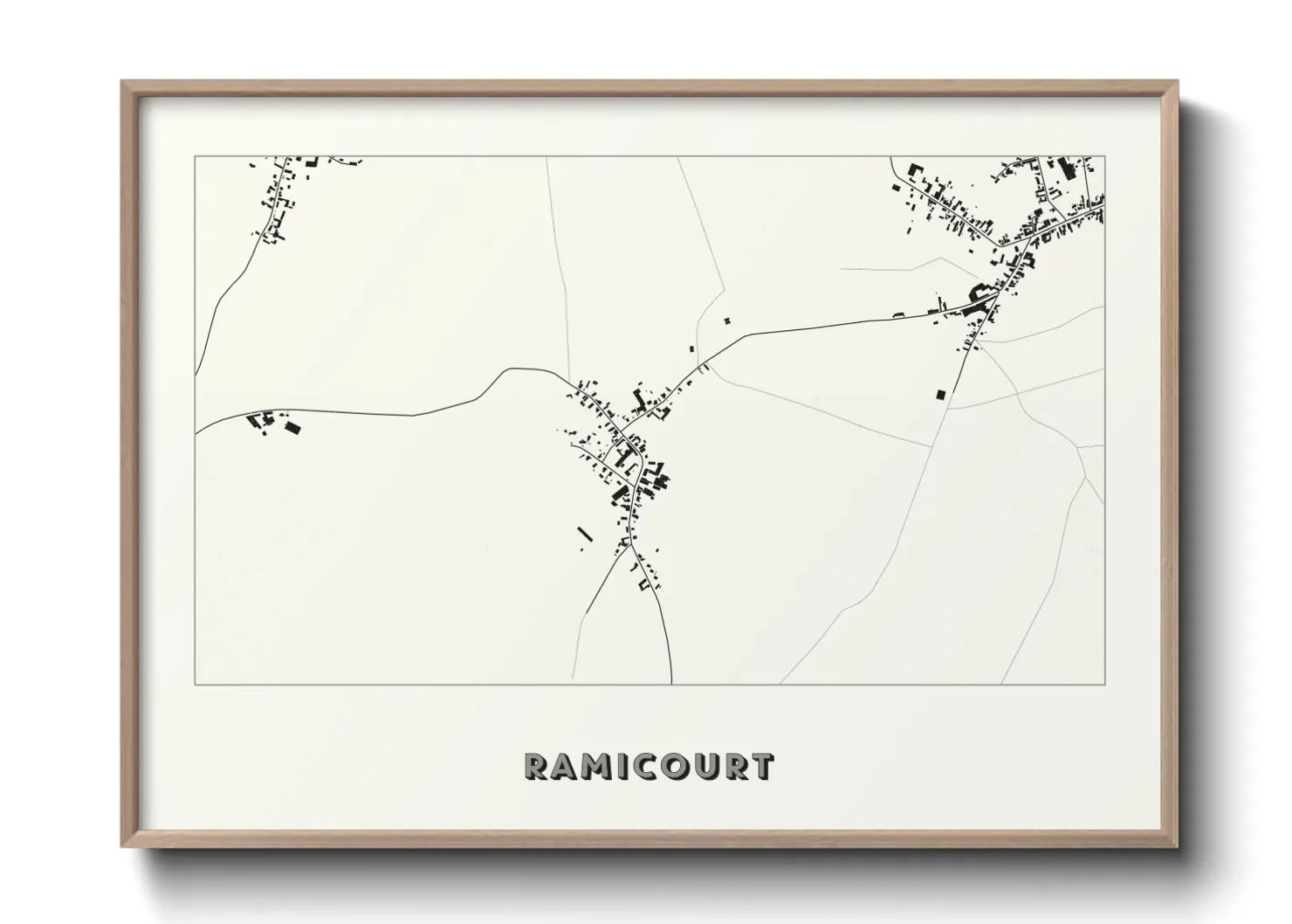 Une affiche de carte sur Ramicourt