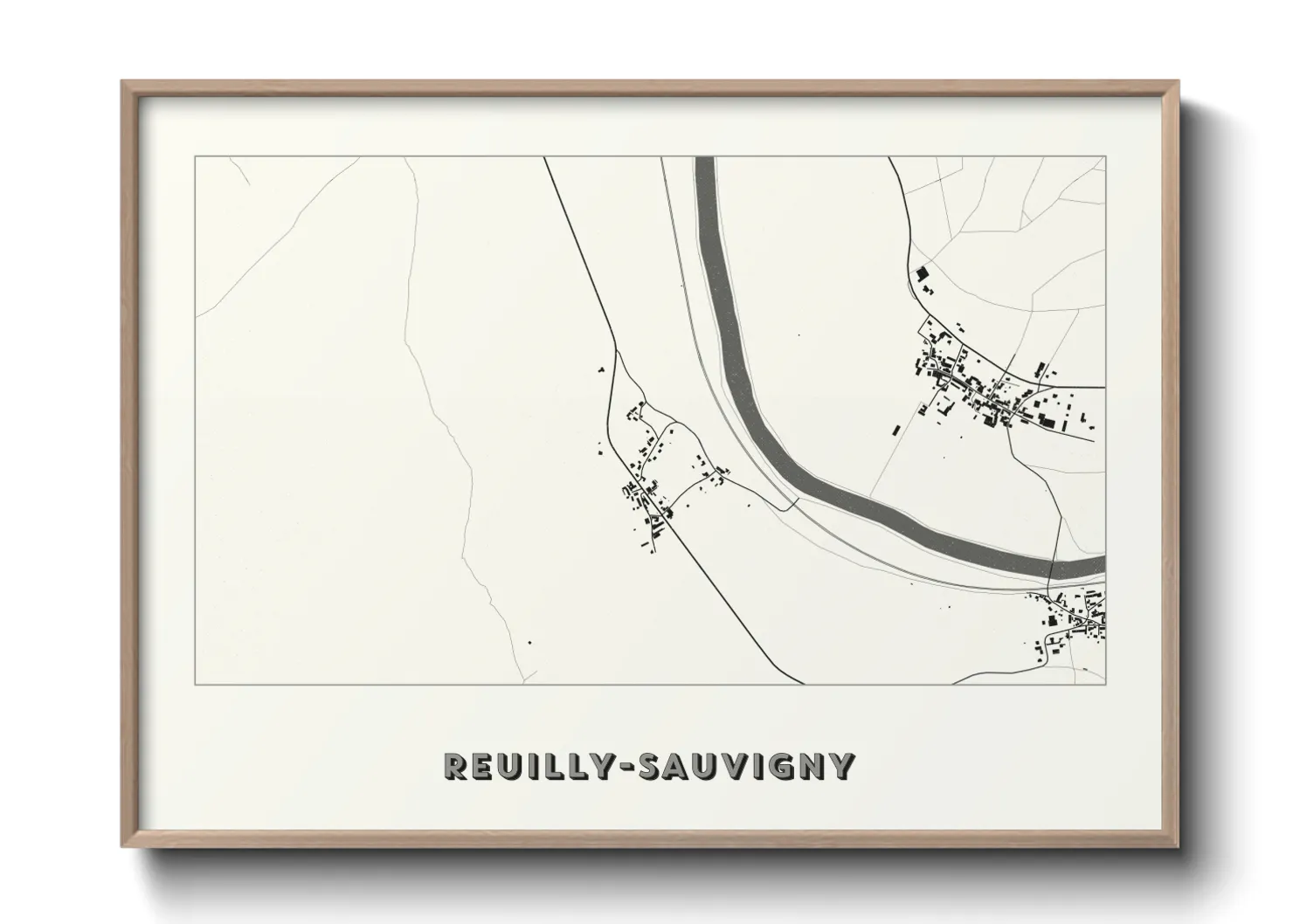 Une affiche de carte sur Reuilly-Sauvigny