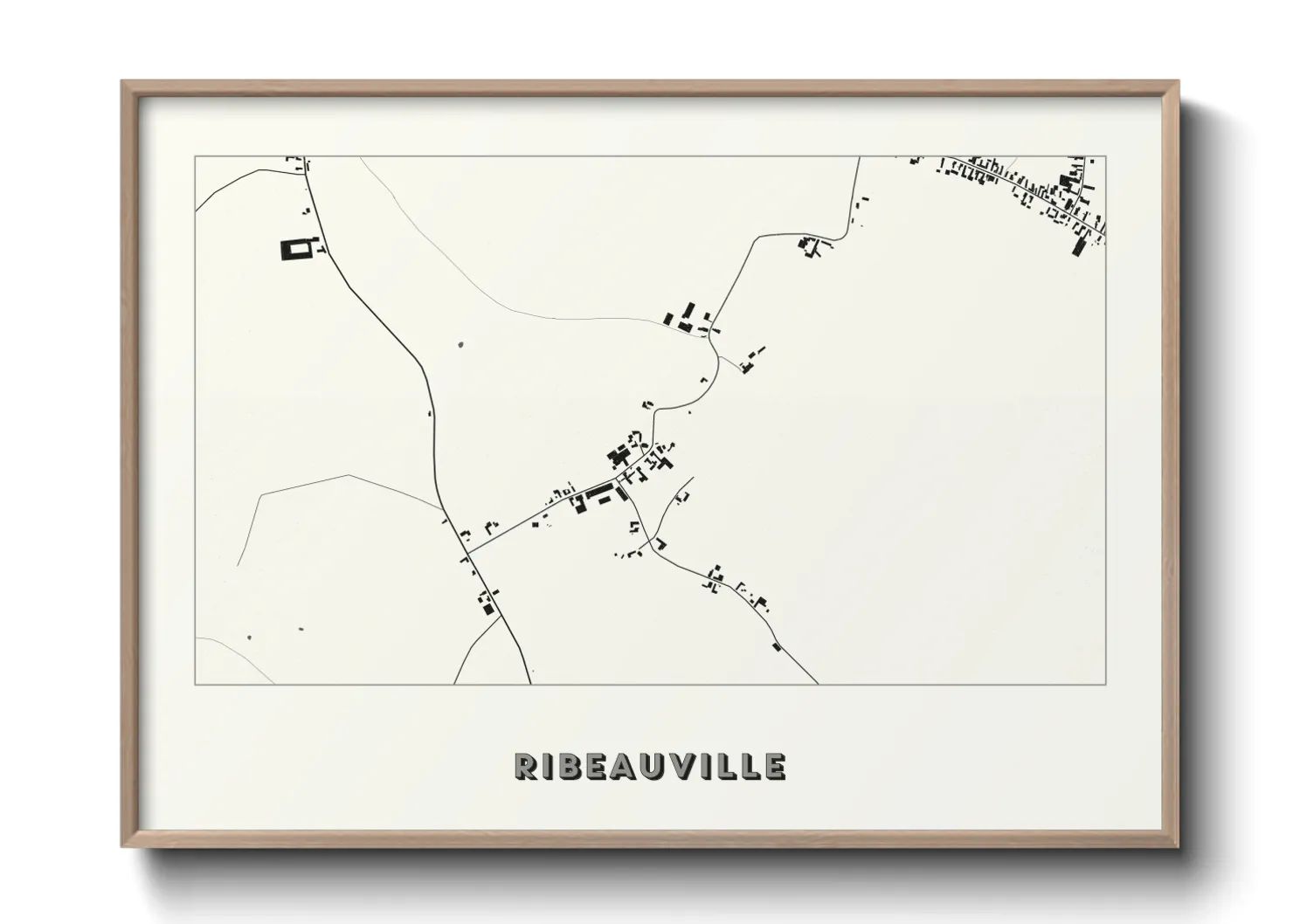 Une affiche de carte sur Ribeauville