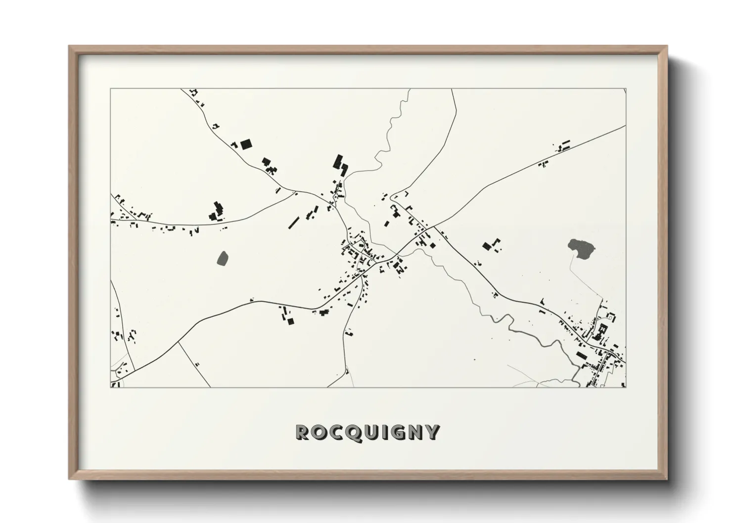 Une affiche de carte sur Rocquigny
