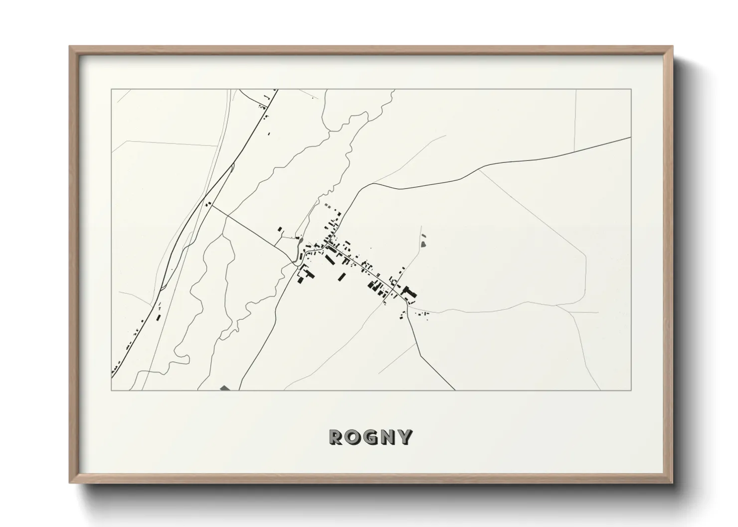 Une affiche de carte sur Rogny
