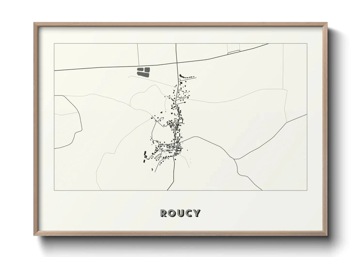 Une affiche de carte sur Roucy