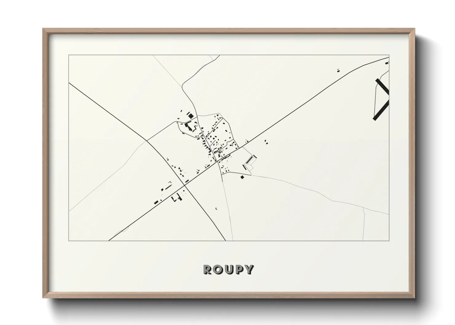 Une affiche de carte sur Roupy
