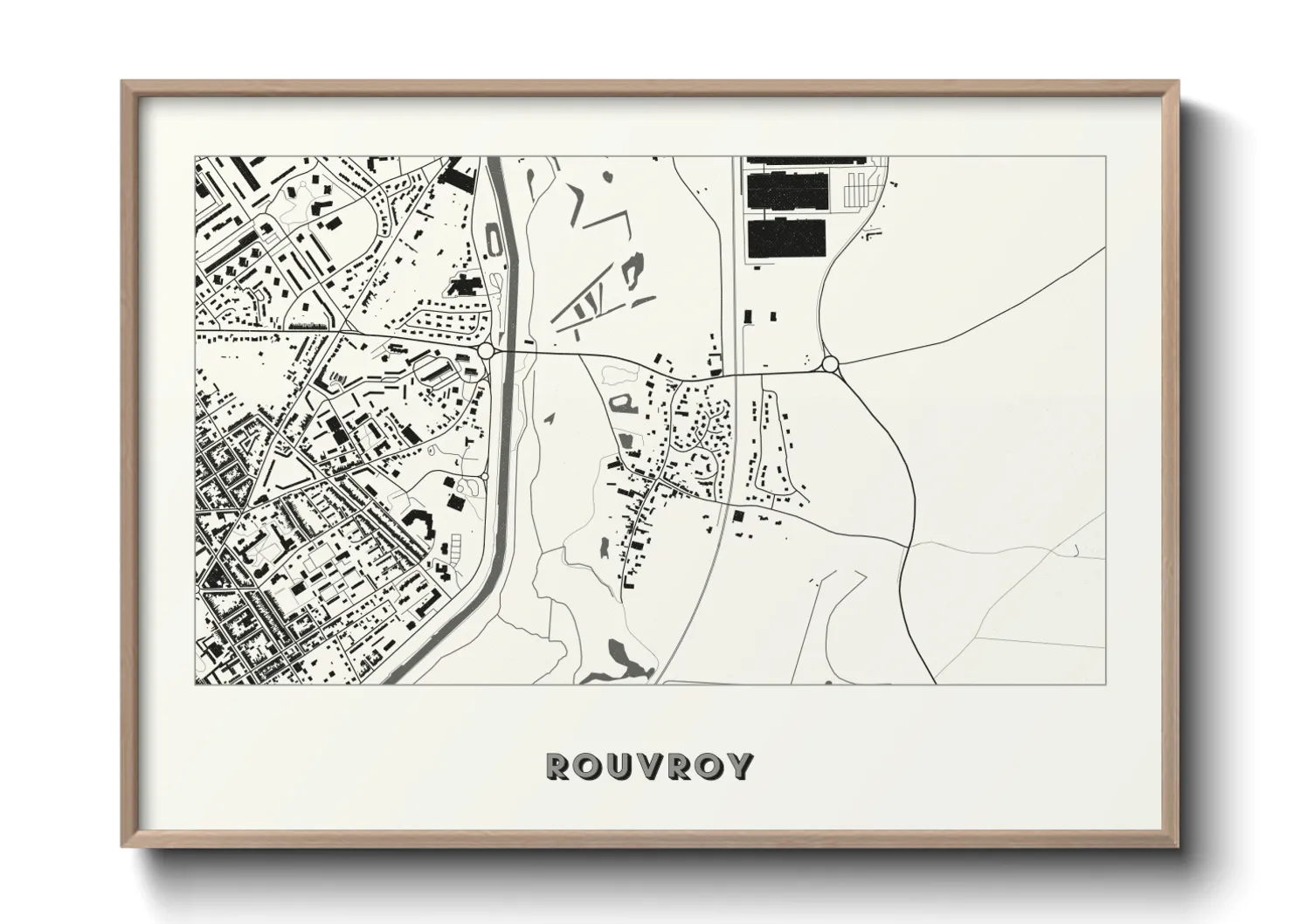 Une affiche de carte sur Rouvroy