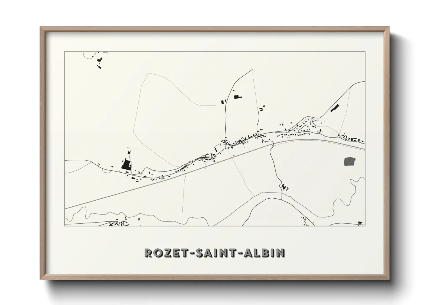 Une affiche de carte sur Rozet-Saint-Albin