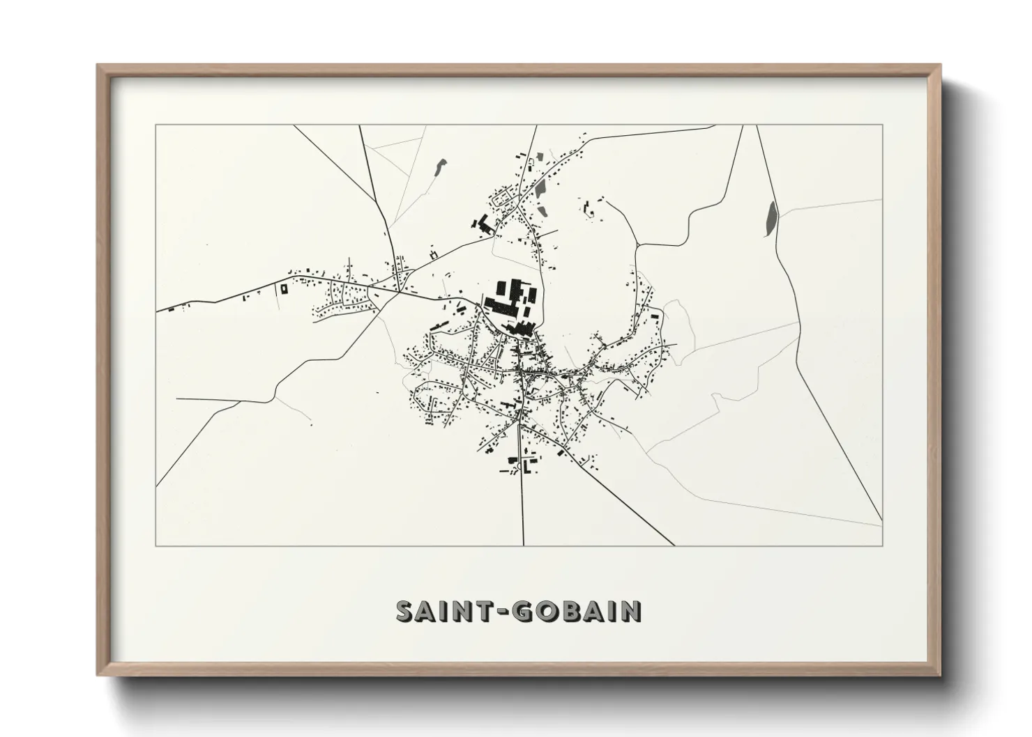 Une affiche de carte sur Saint-Gobain