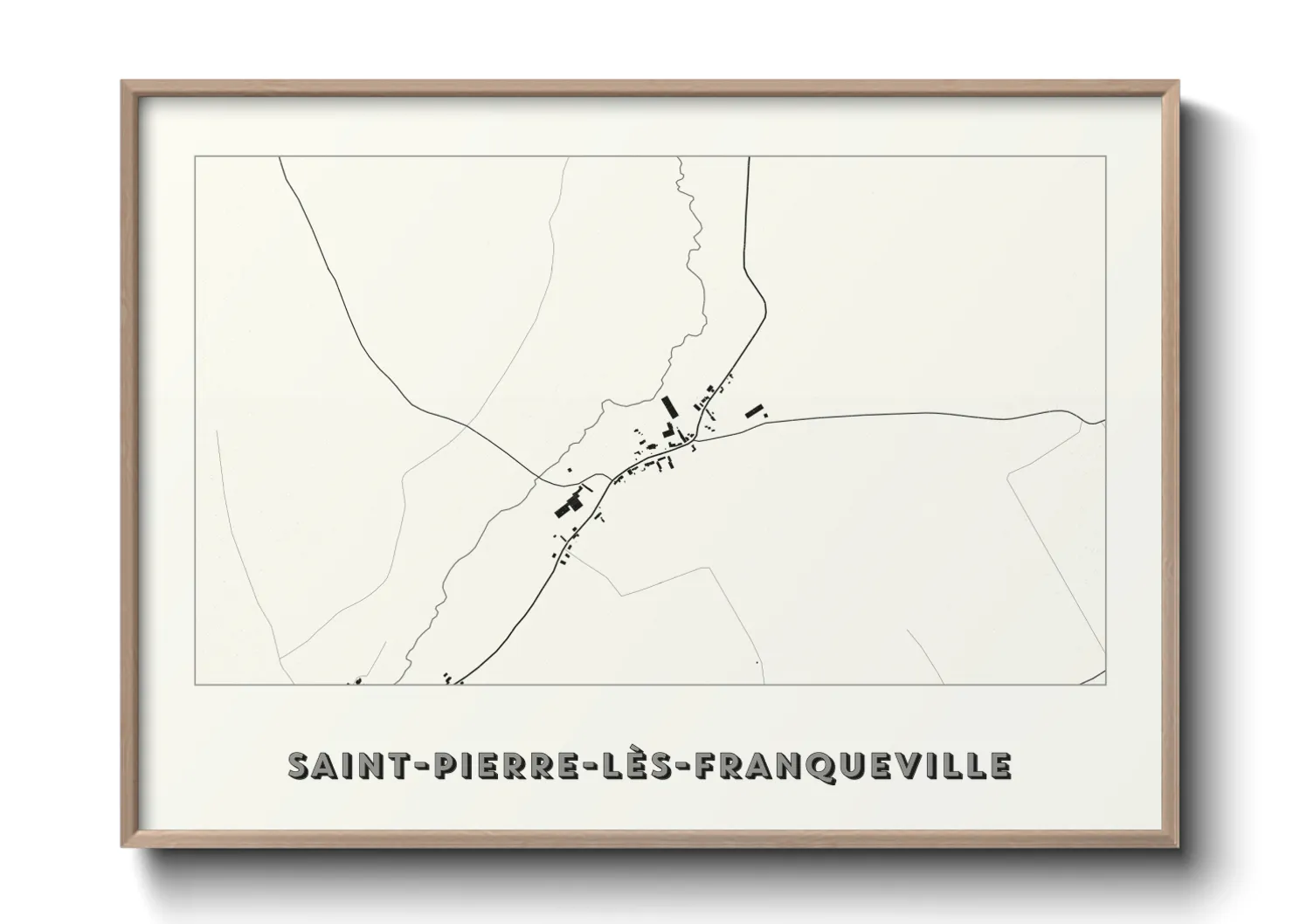 Une affiche de carte sur Saint-Pierre-lès-Franqueville