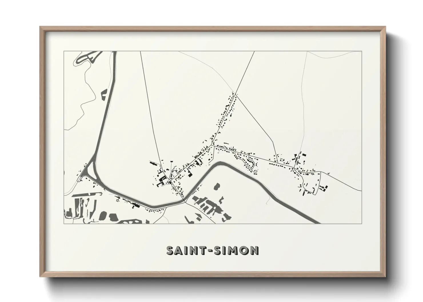 Une affiche de carte sur Saint-Simon