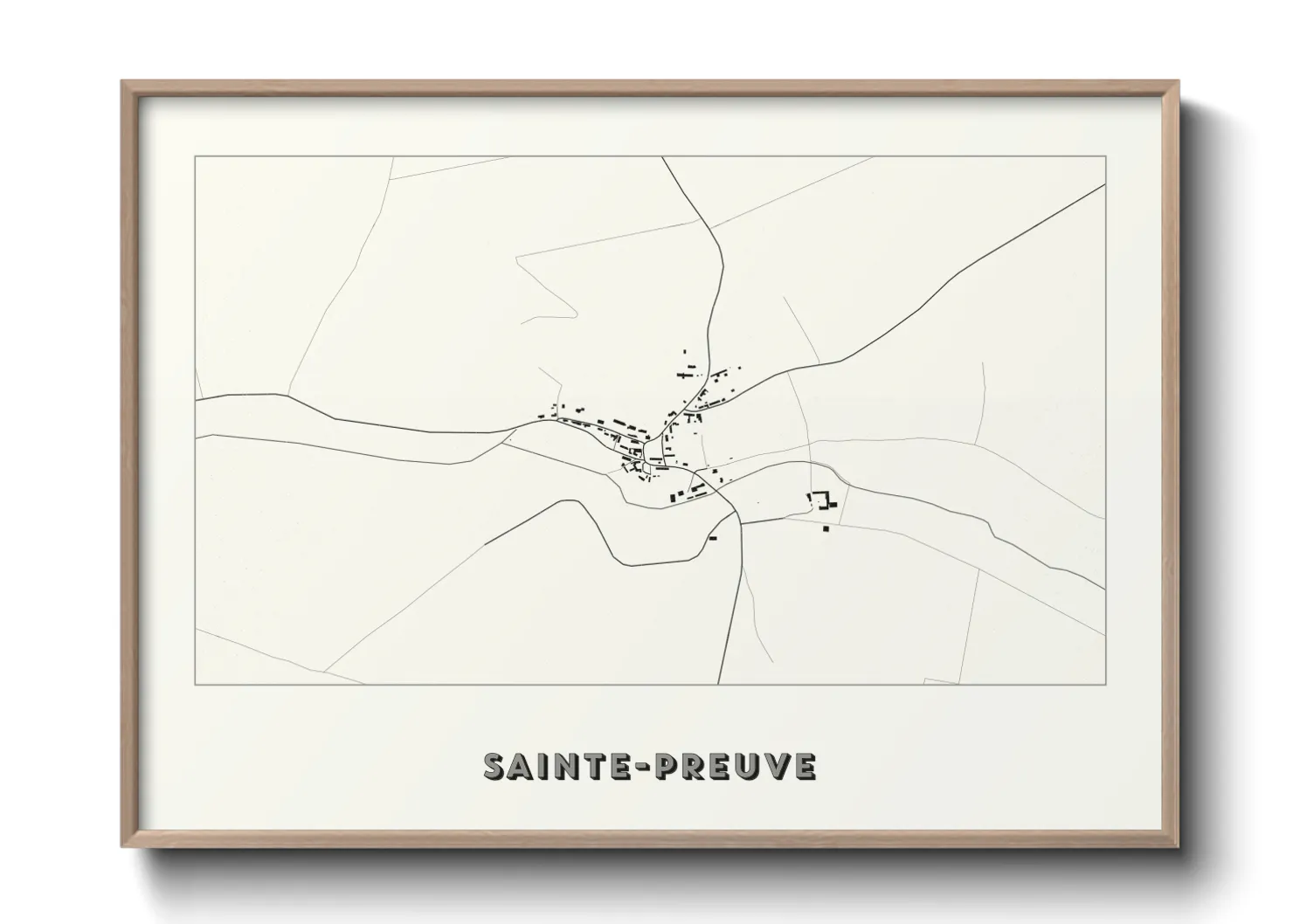 Une affiche de carte sur Sainte-Preuve