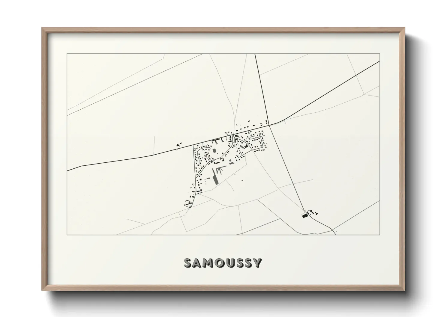 Une affiche de carte sur Samoussy