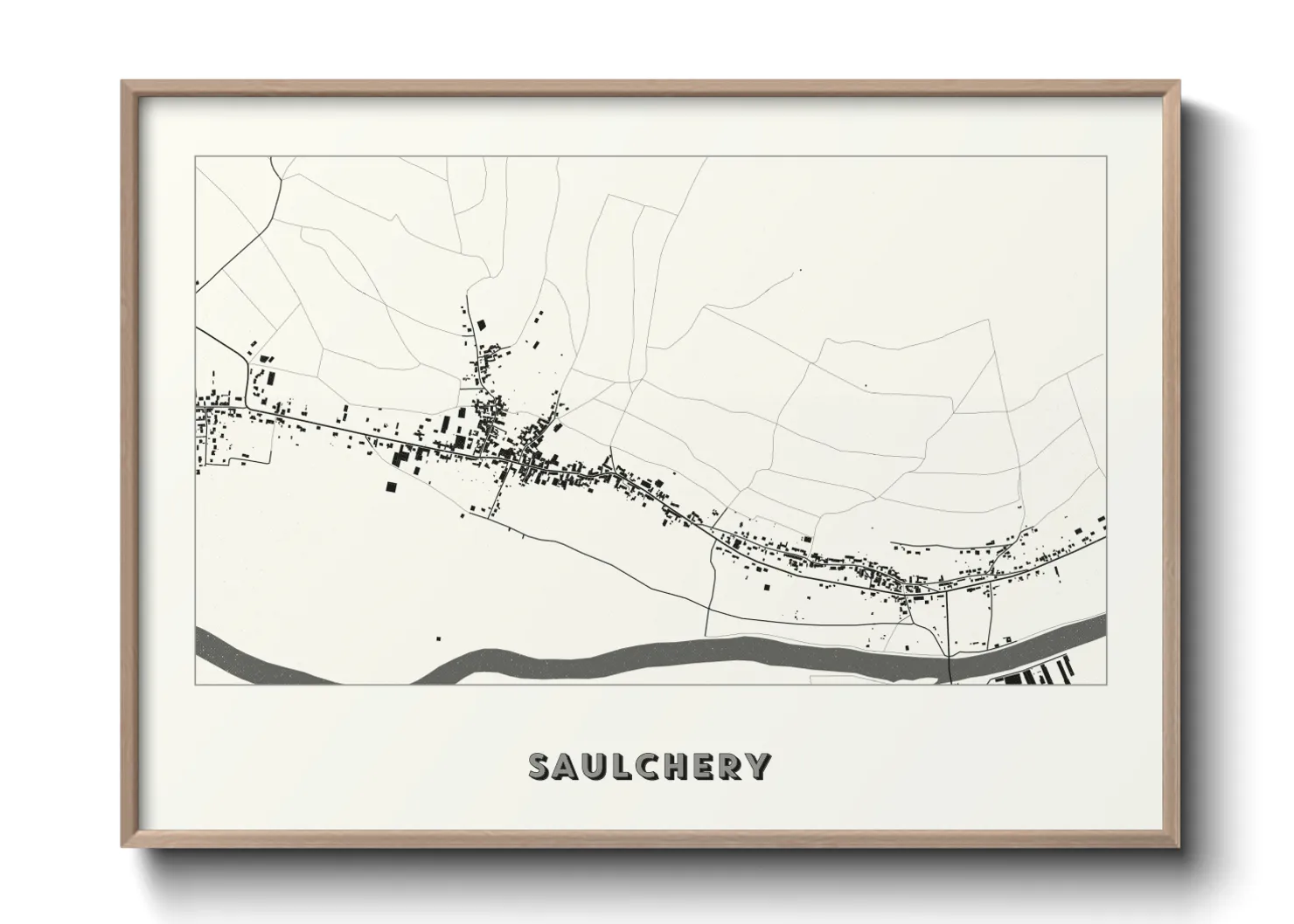 Une affiche de carte sur Saulchery