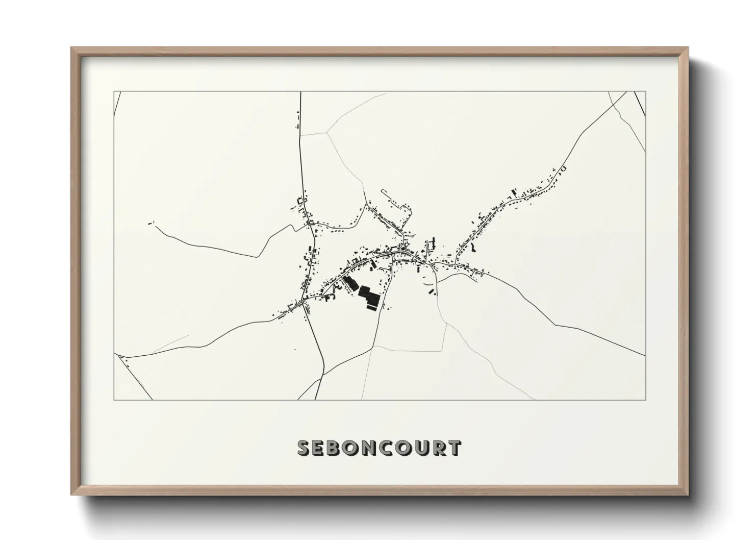 Une affiche de carte sur Seboncourt