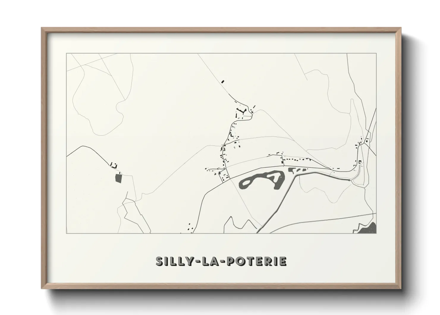 Une affiche de carte sur Silly-la-Poterie