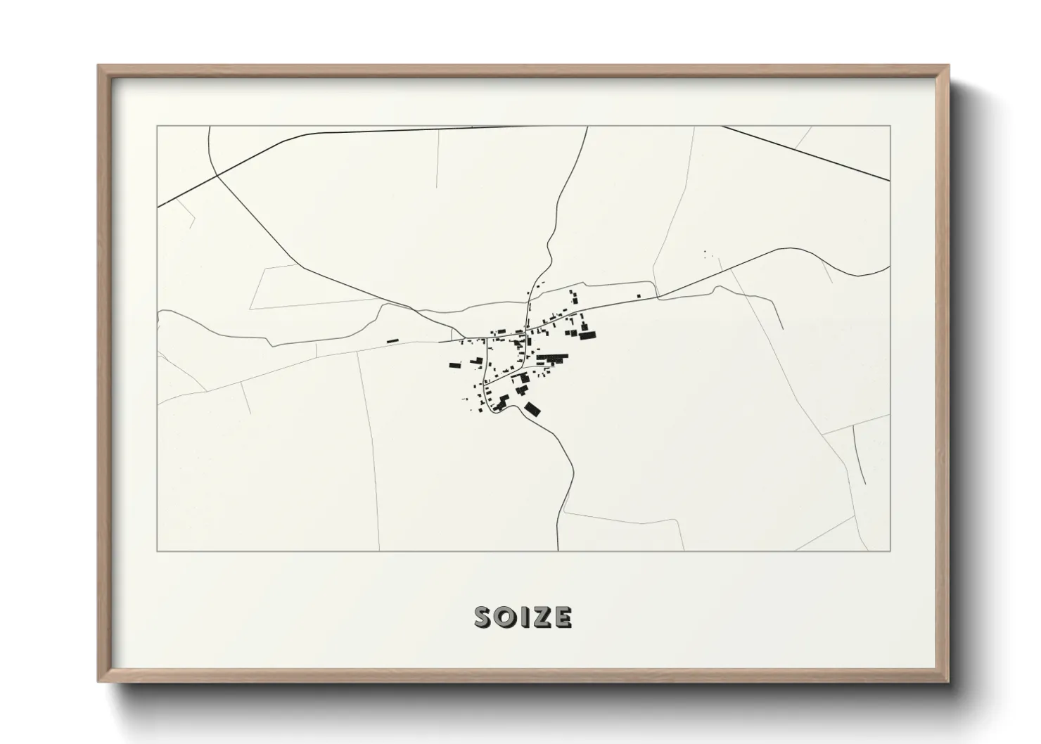 Une affiche de carte sur Soize