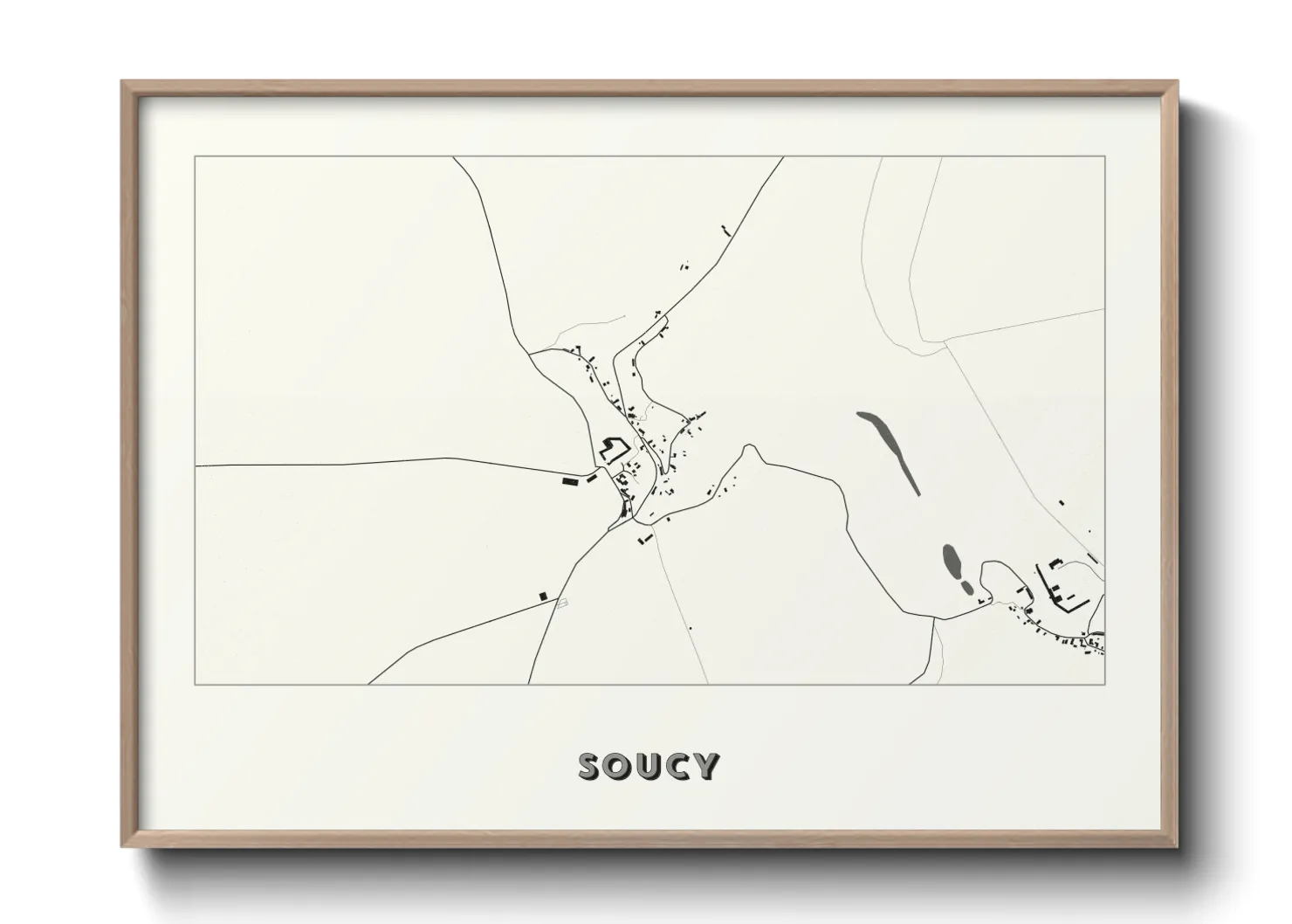 Une affiche de carte sur Soucy