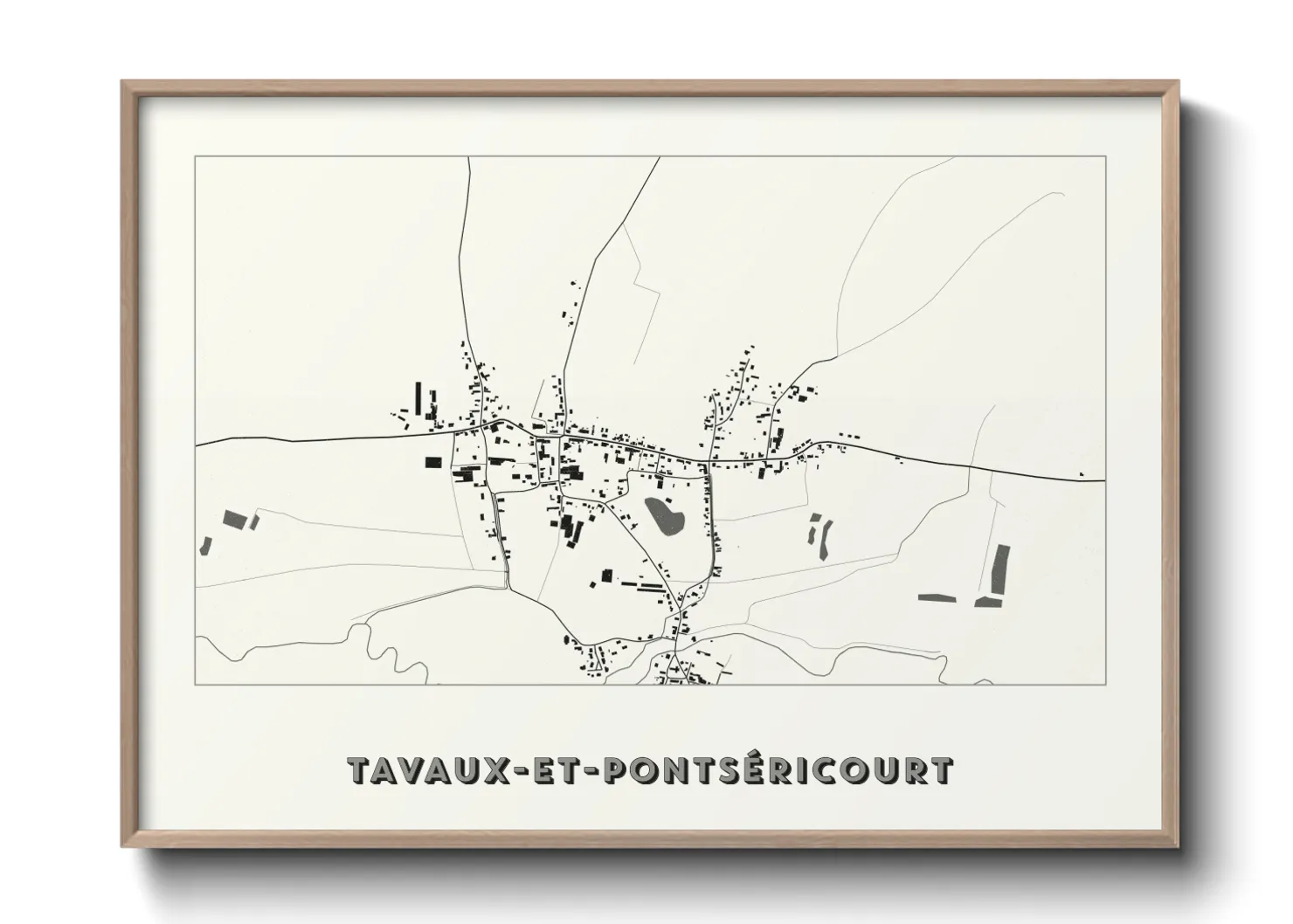 Une affiche de carte sur Tavaux-et-Pontséricourt