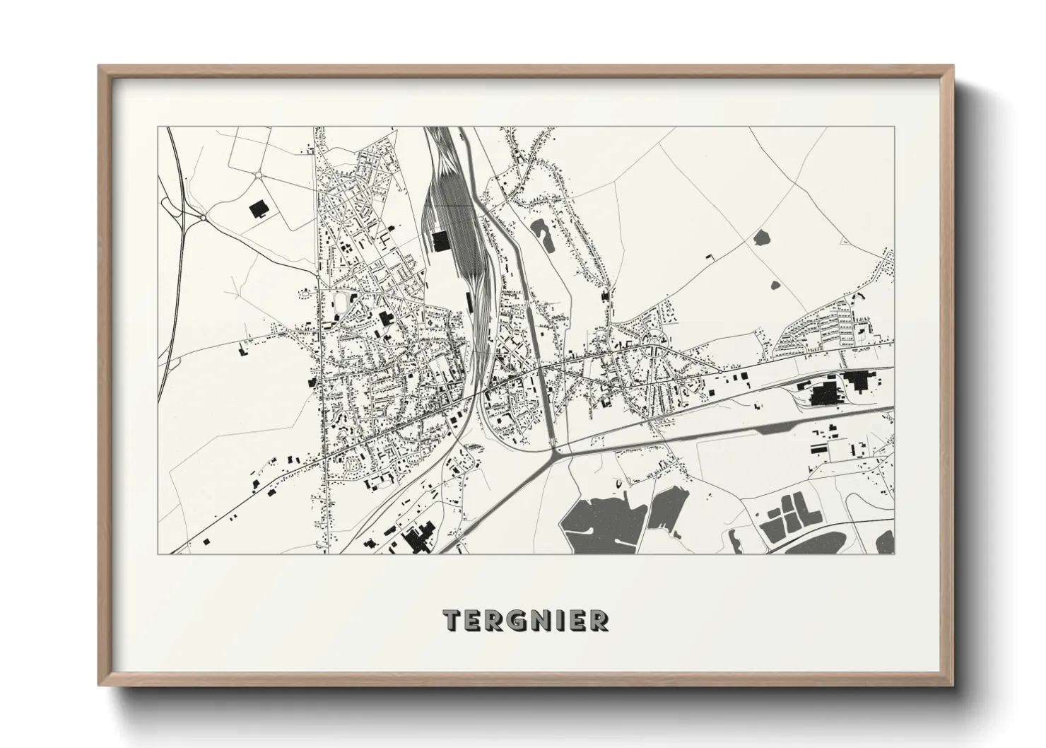 Une affiche de carte sur Tergnier