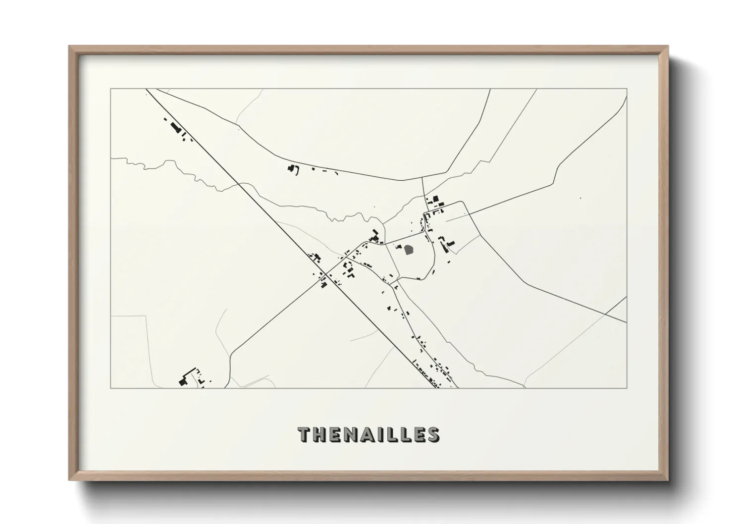 Une affiche de carte sur Thenailles