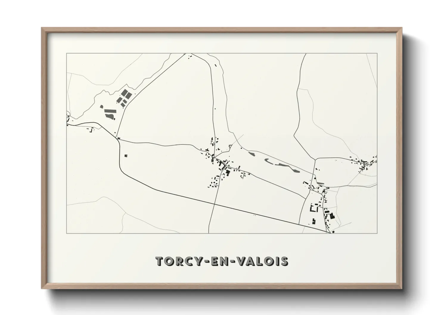 Une affiche de carte sur Torcy-en-Valois
