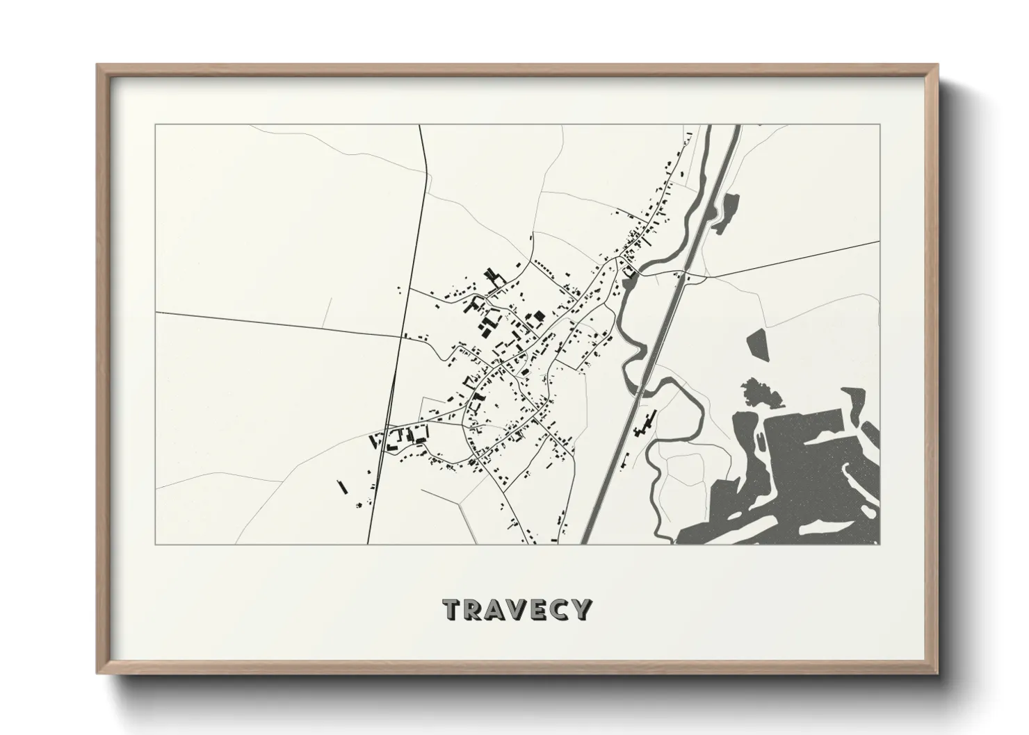 Une affiche de carte sur Travecy