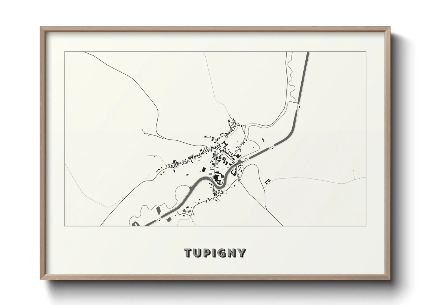 Une affiche de carte sur Tupigny