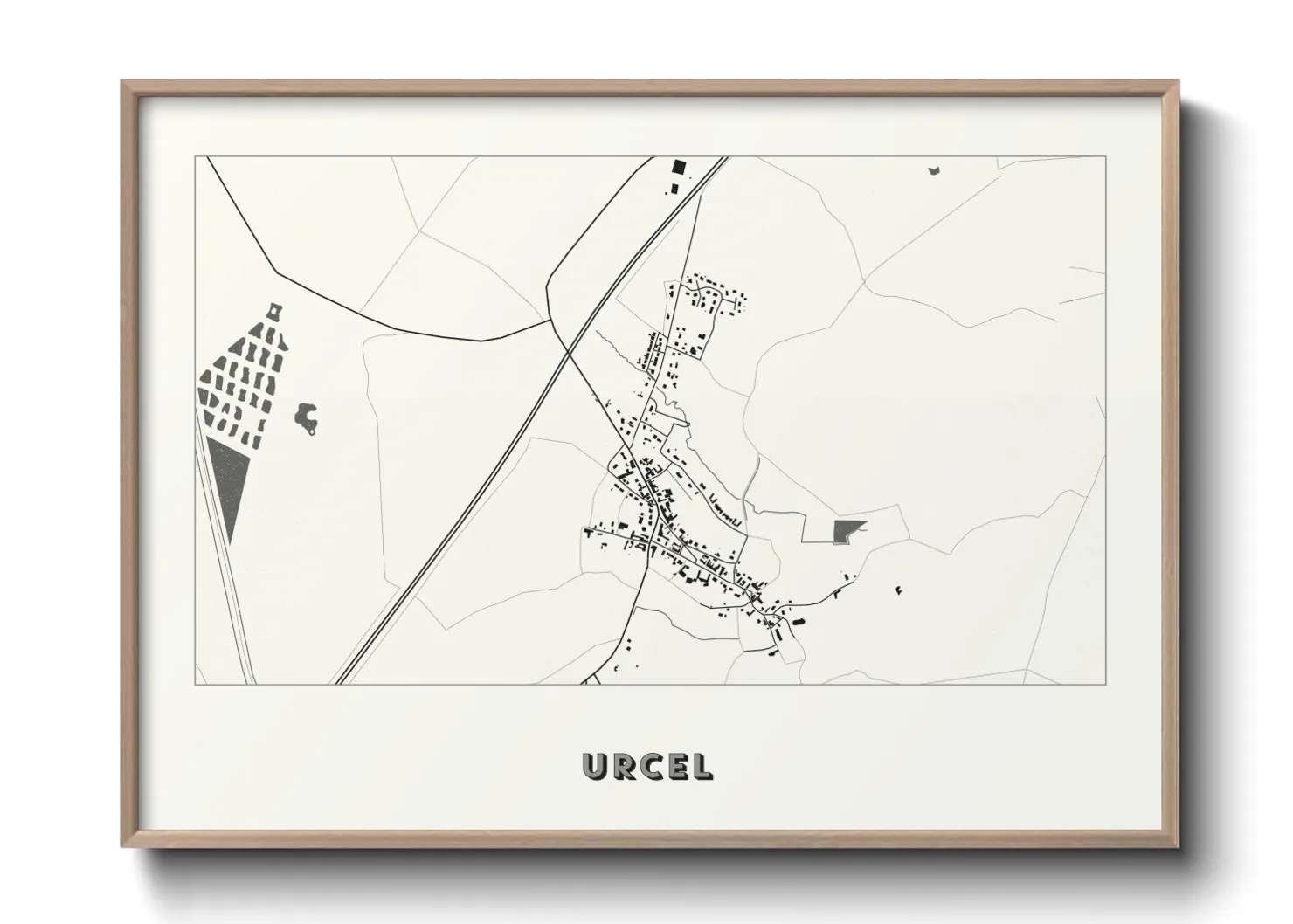 Une affiche de carte sur Urcel