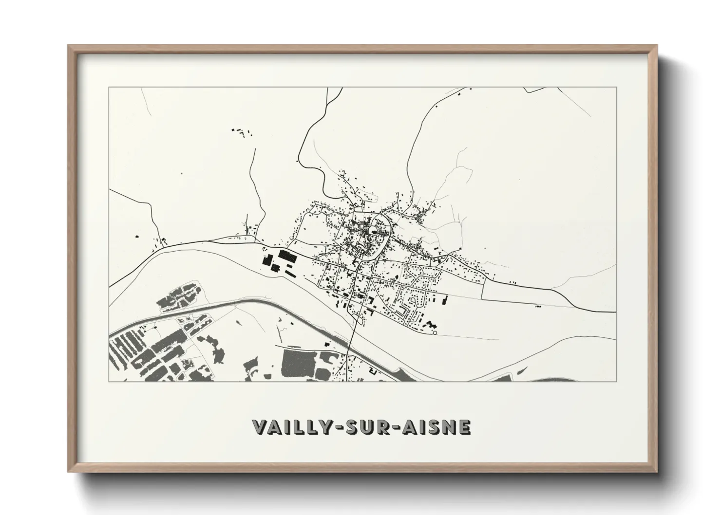 Une affiche de carte sur Vailly-sur-Aisne