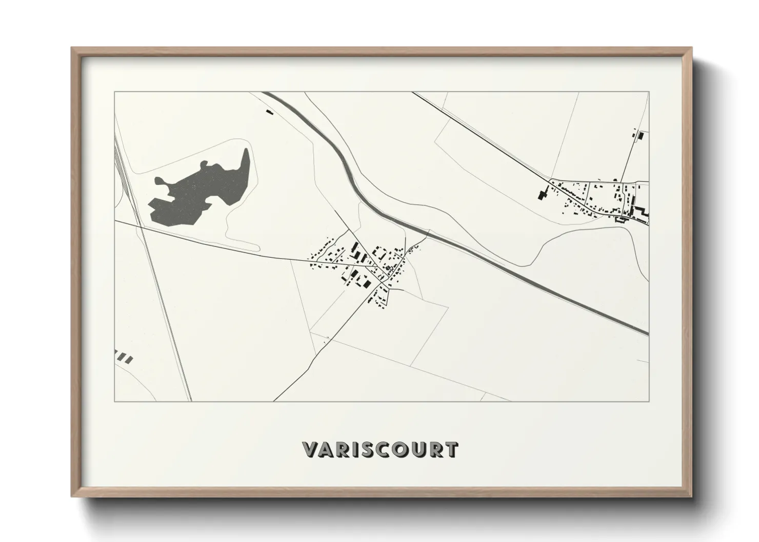 Une affiche de carte sur Variscourt
