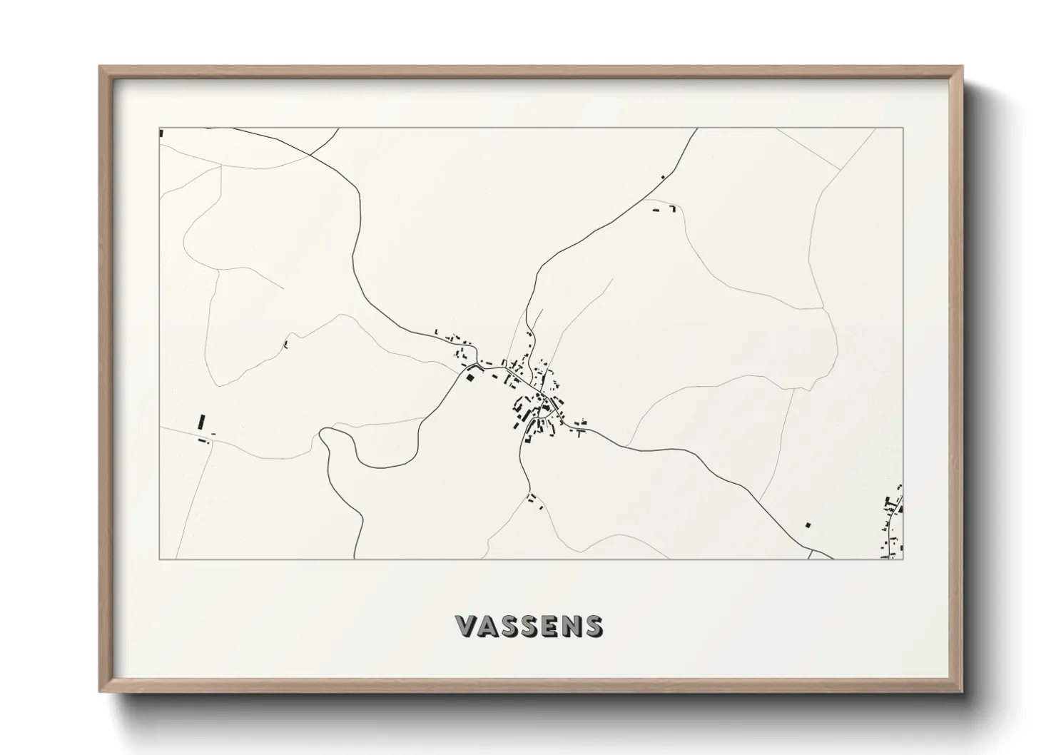 Une affiche de carte sur Vassens