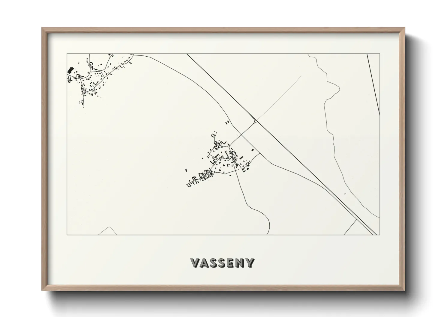 Une affiche de carte sur Vasseny