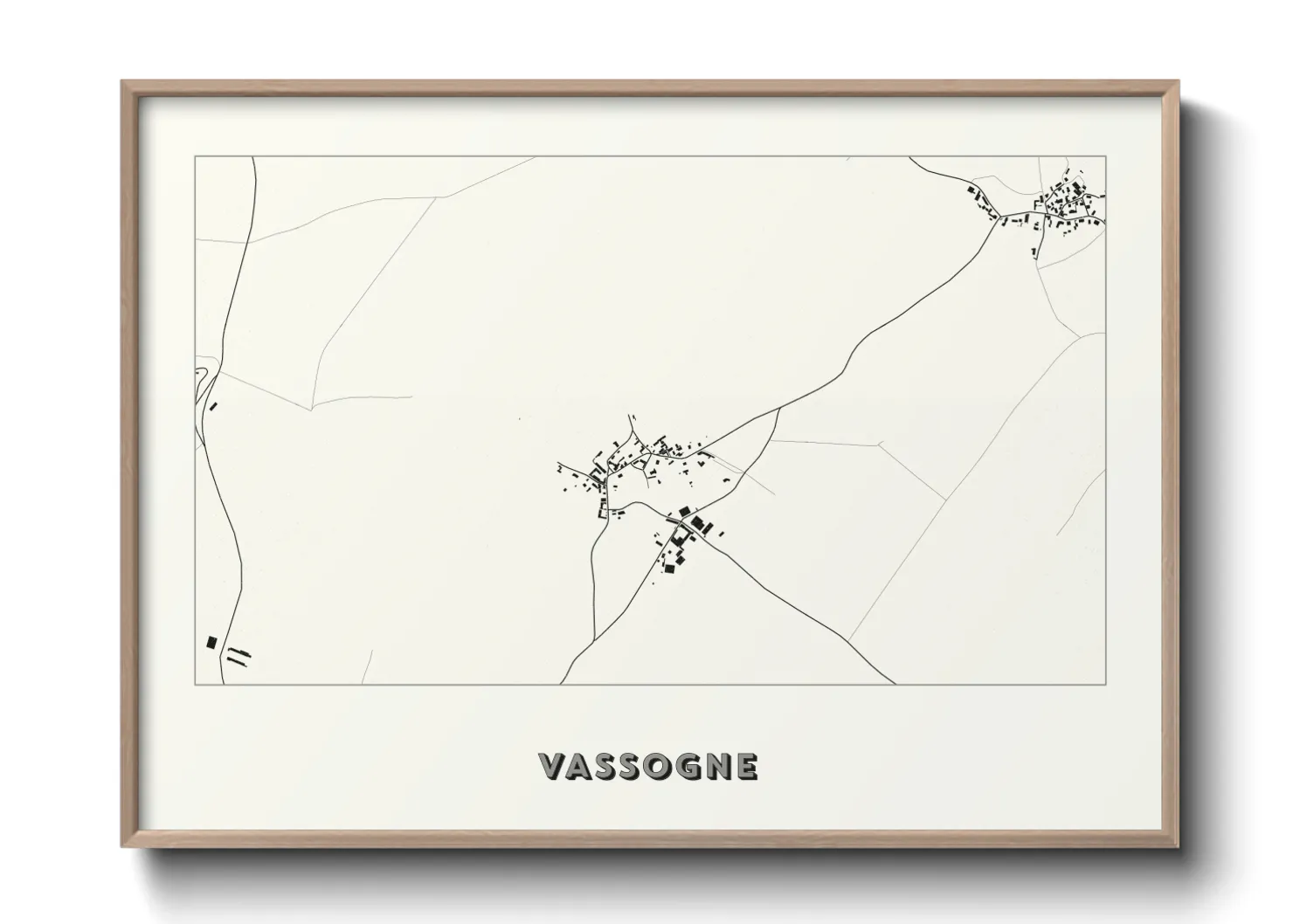 Une affiche de carte sur Vassogne