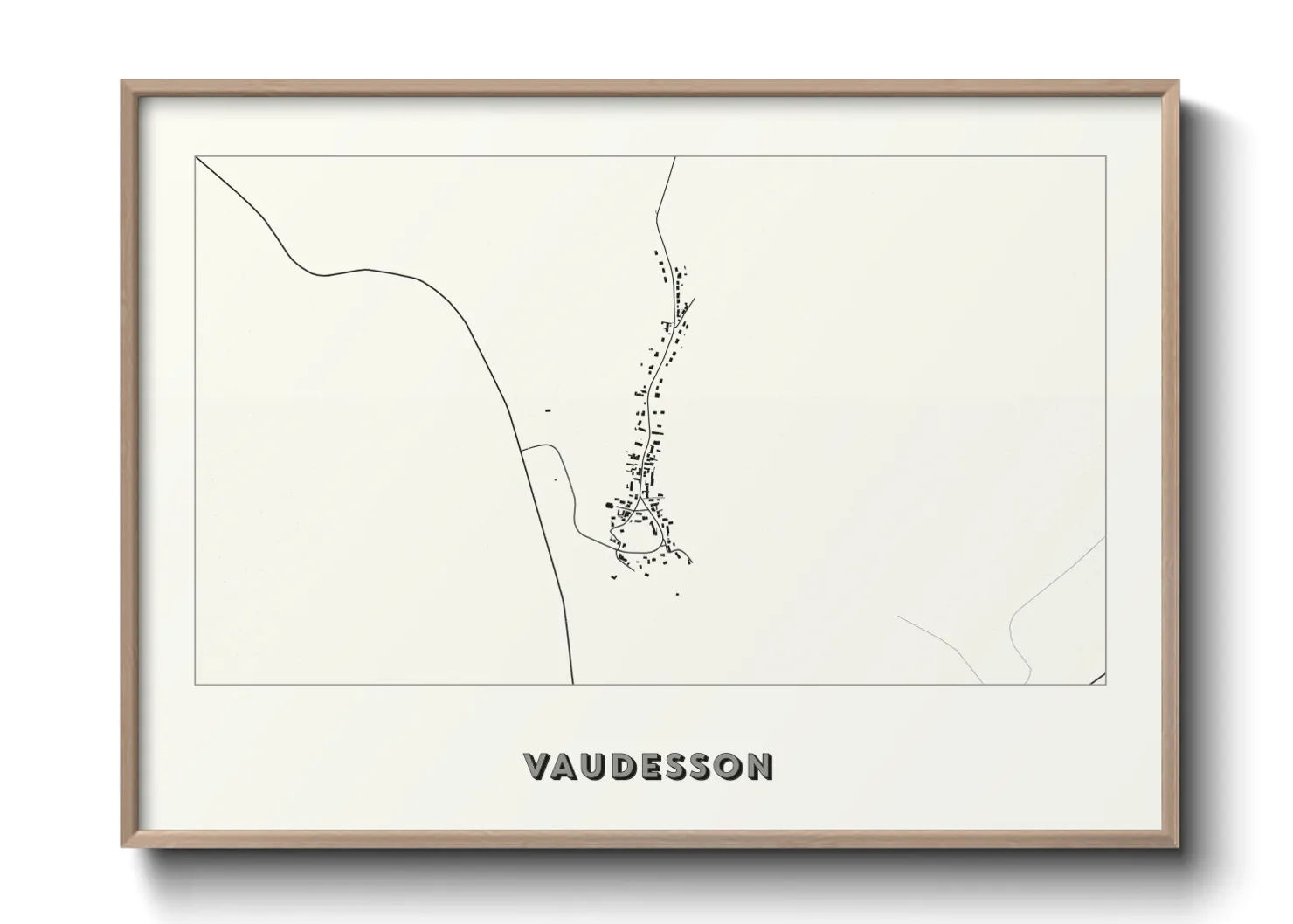 Une affiche de carte sur Vaudesson