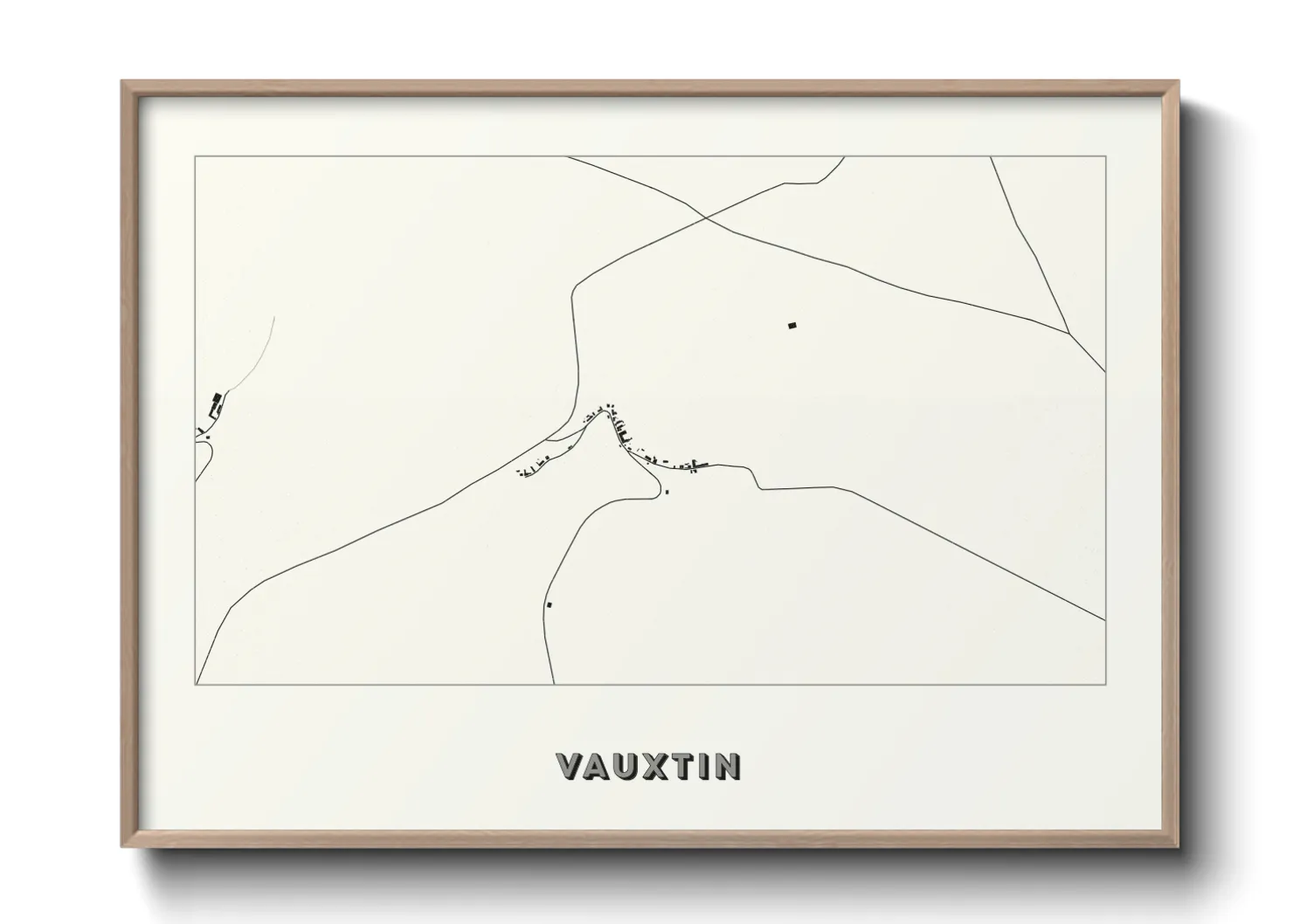 Une affiche de carte sur Vauxtin