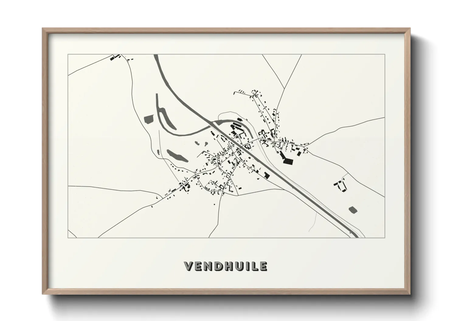 Une affiche de carte sur Vendhuile