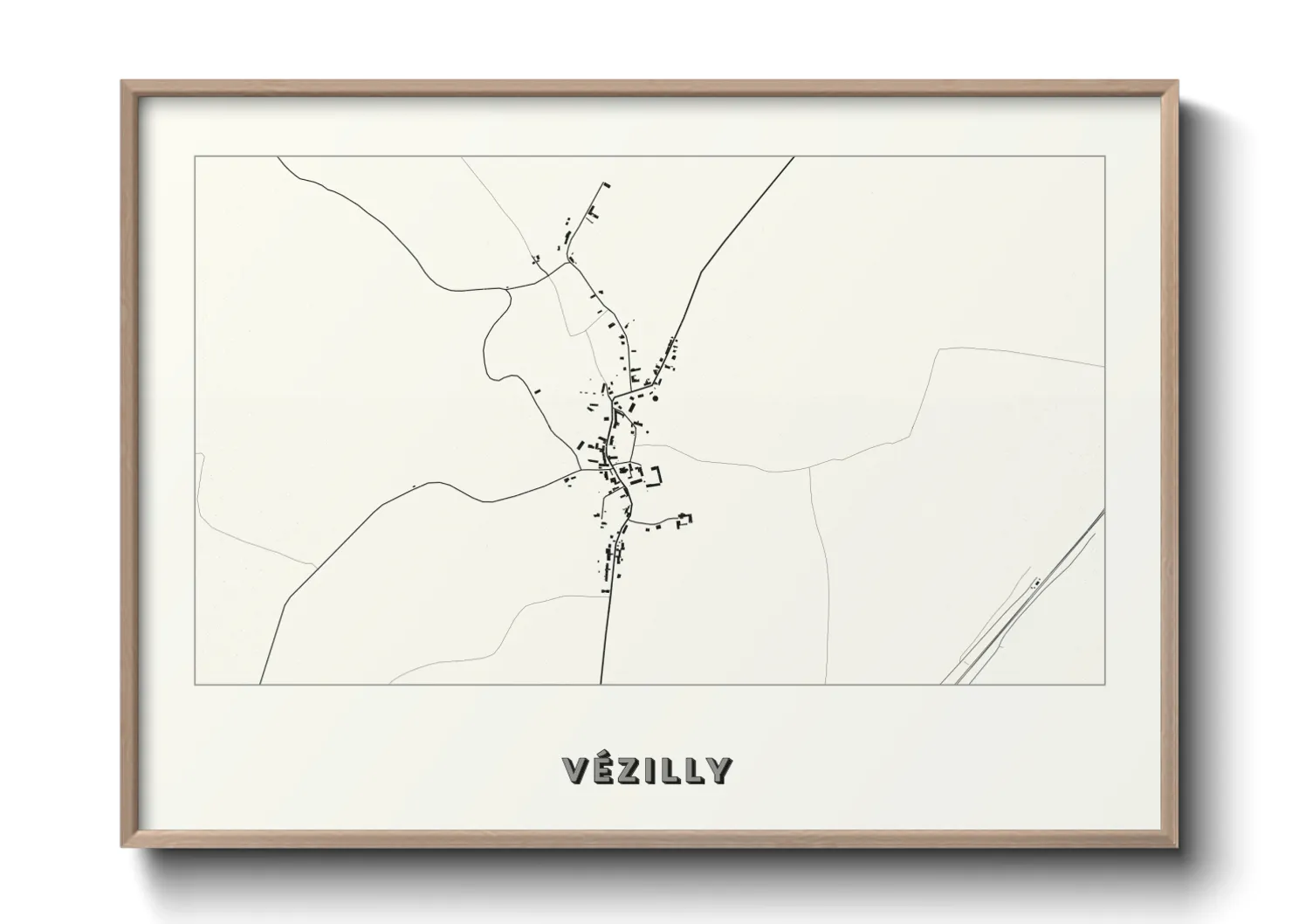 Une affiche de carte sur Vézilly