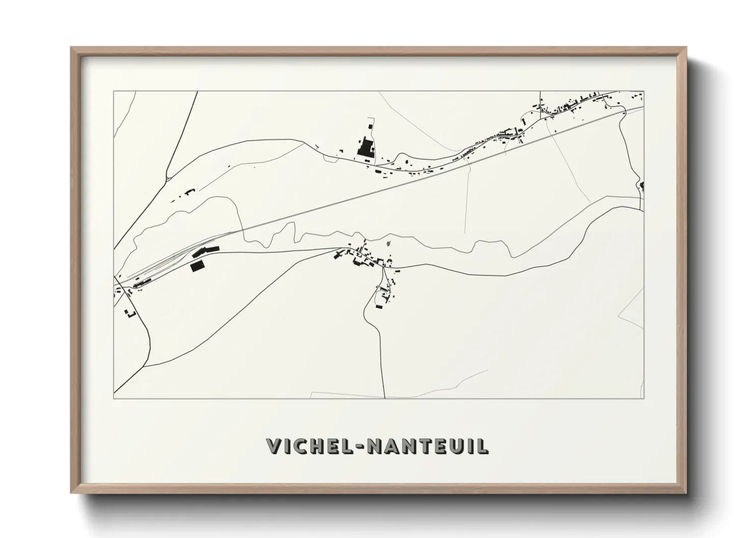 Une affiche de carte sur Vichel-Nanteuil