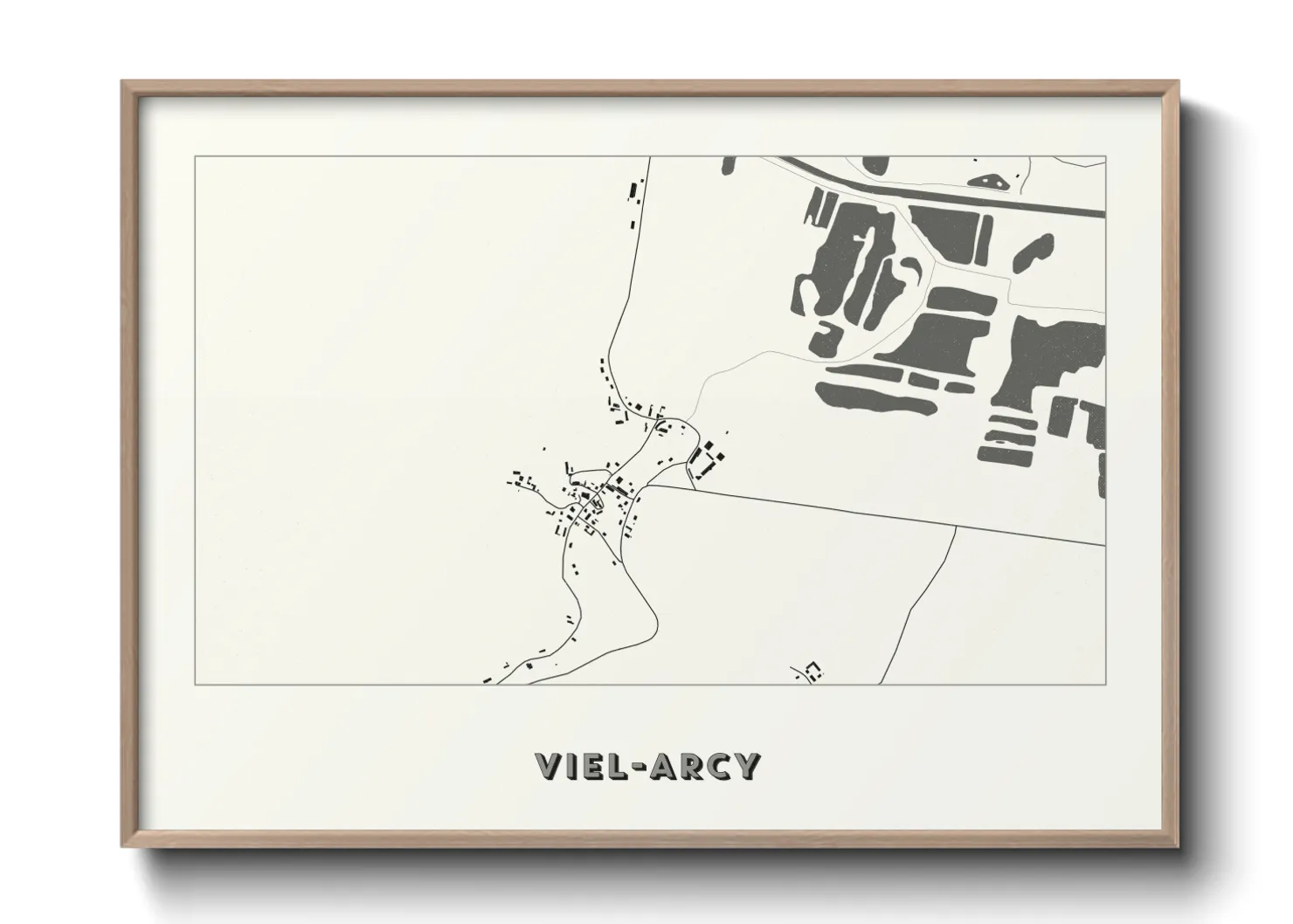 Une affiche de carte sur Viel-Arcy