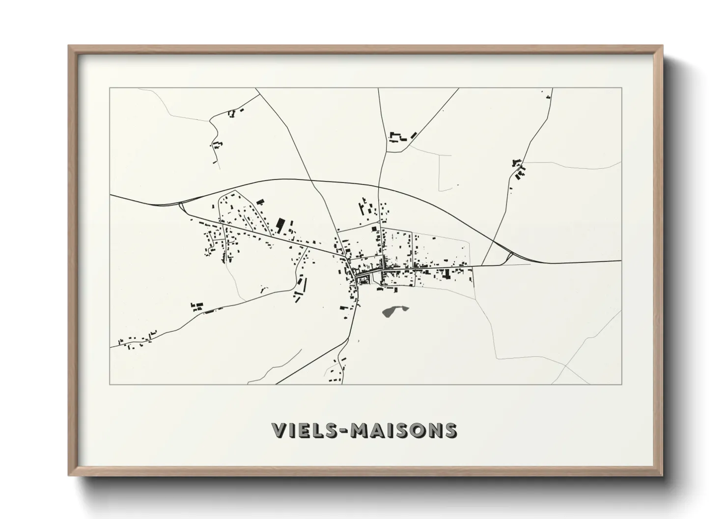 Une affiche de carte sur Viels-Maisons