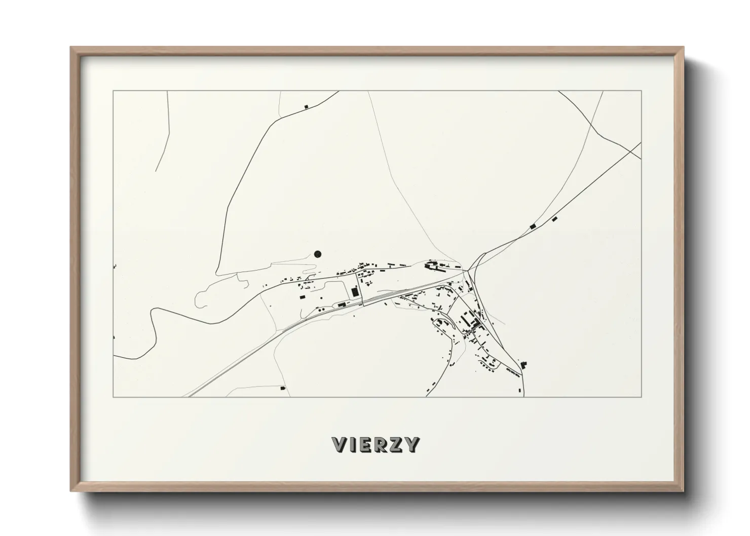 Une affiche de carte sur Vierzy