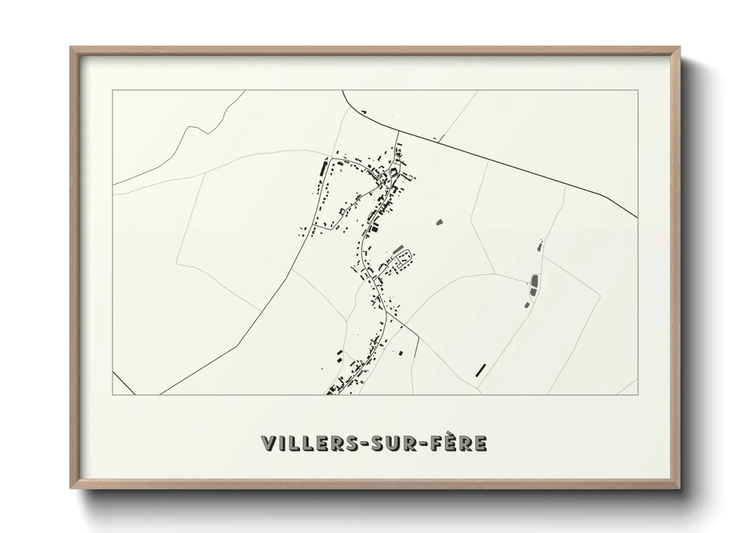 Une affiche de carte sur Villers-sur-Fère