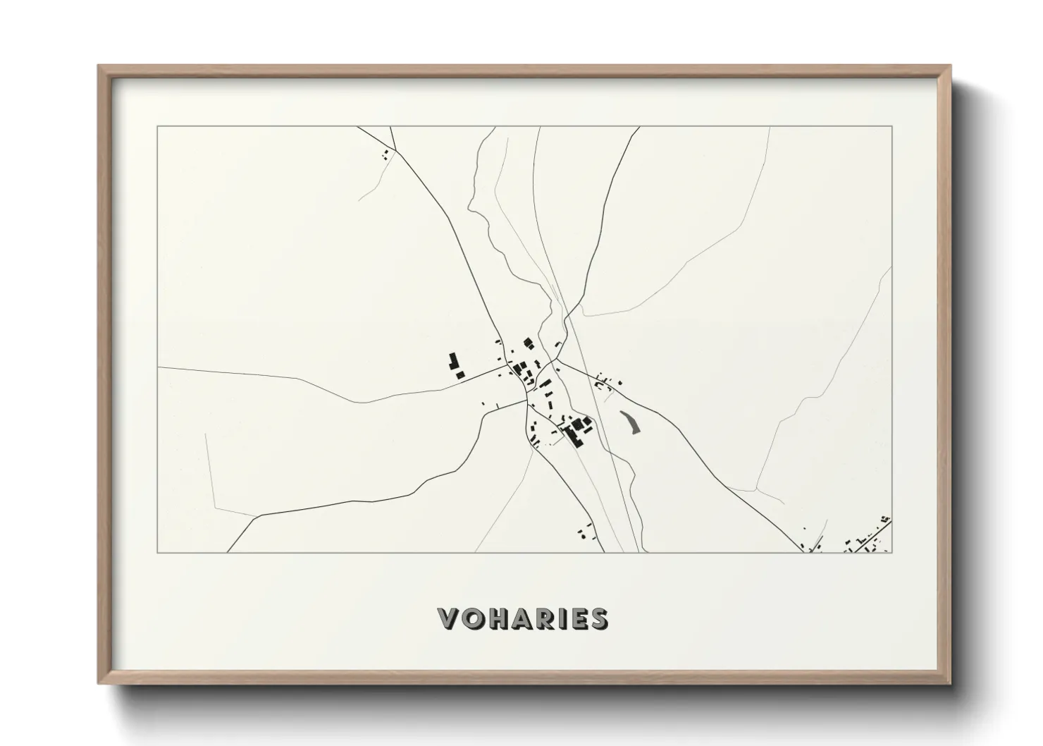 Une affiche de carte sur Voharies