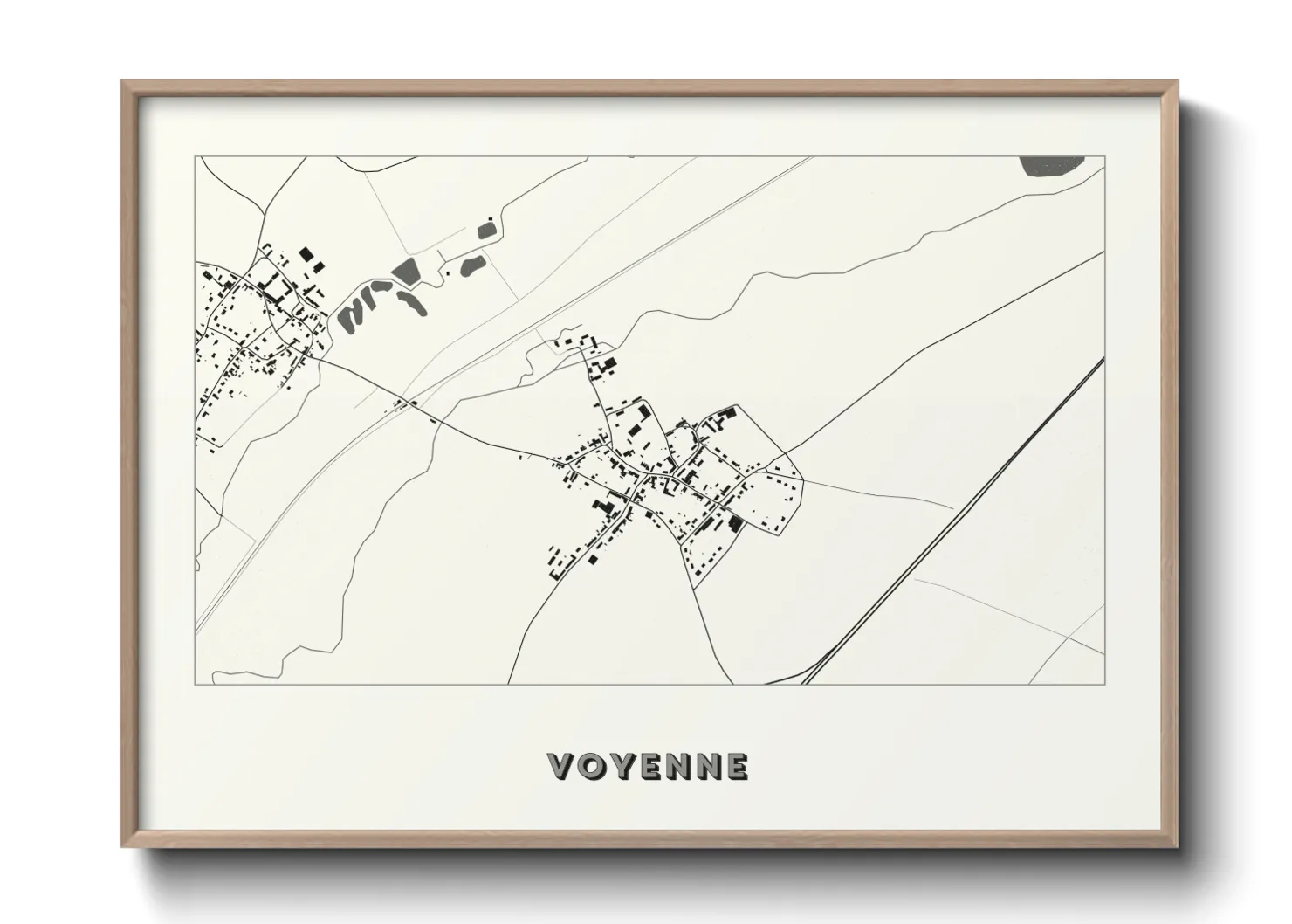 Une affiche de carte sur Voyenne