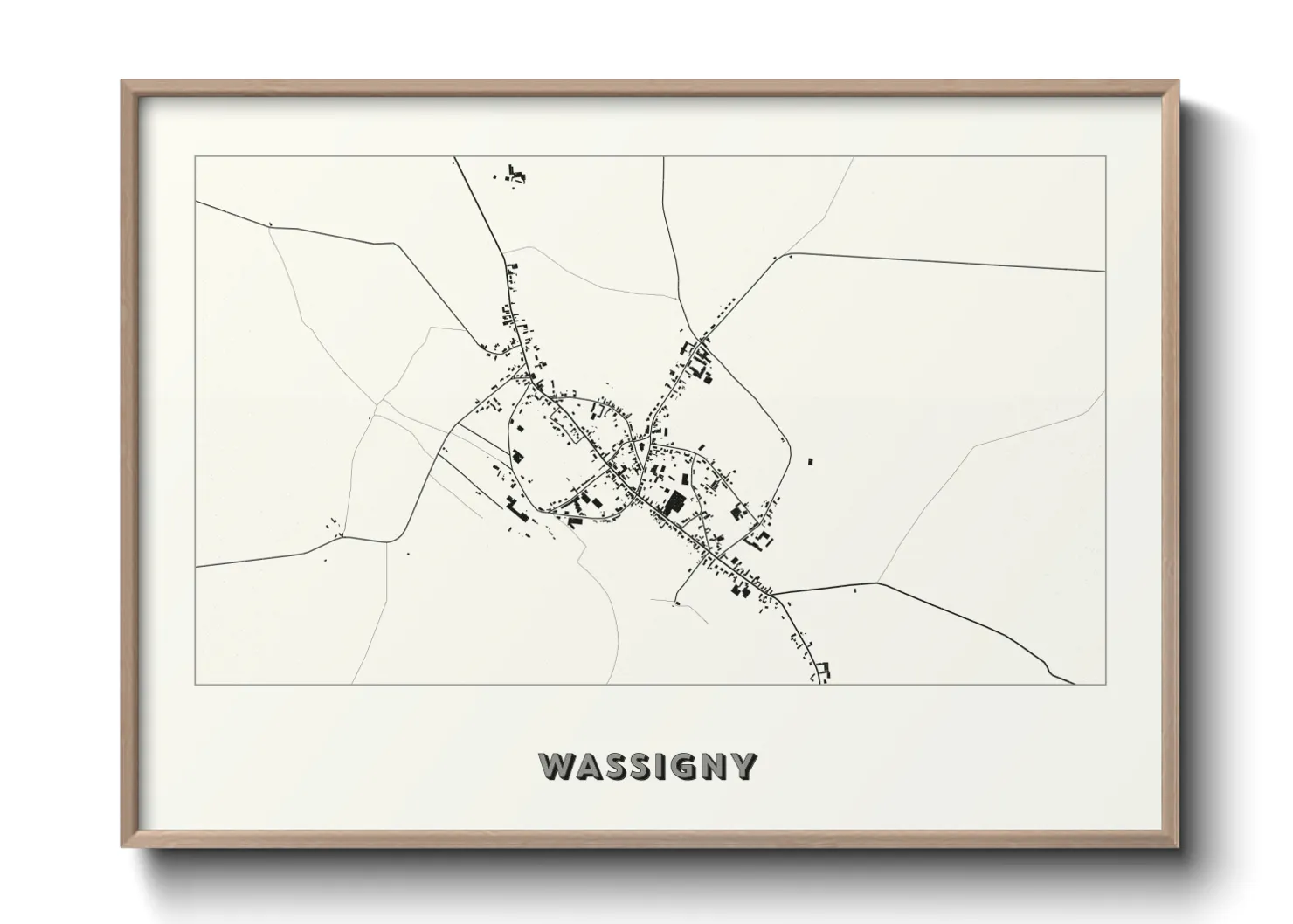 Une affiche de carte sur Wassigny