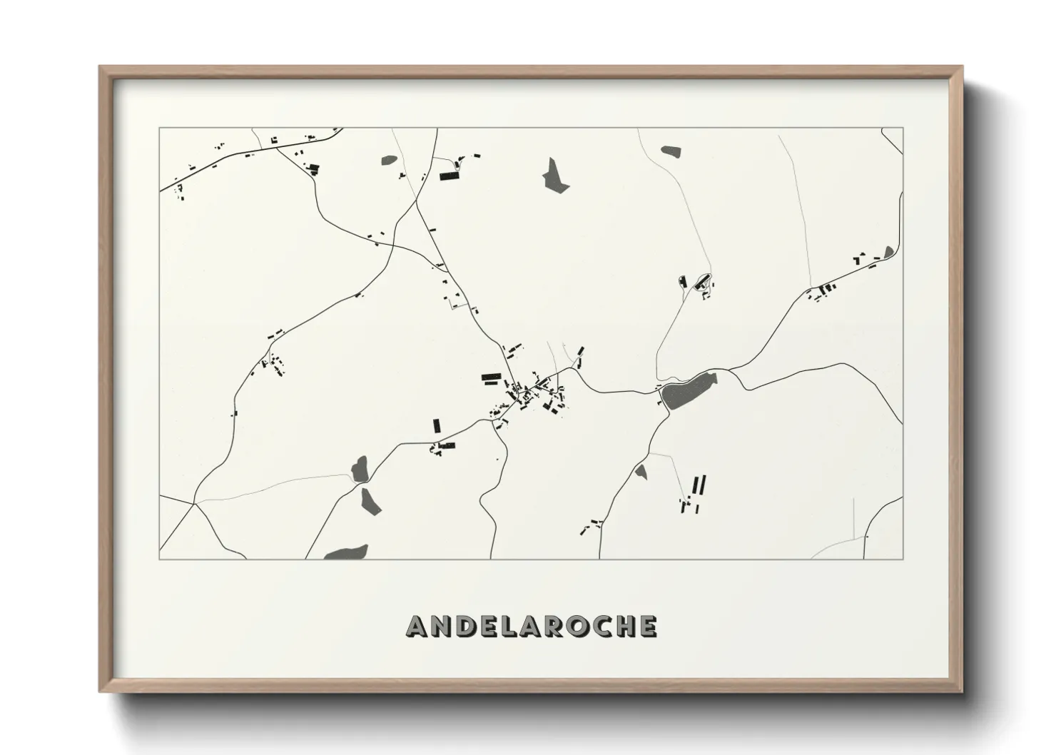 Une affiche de carte sur Andelaroche
