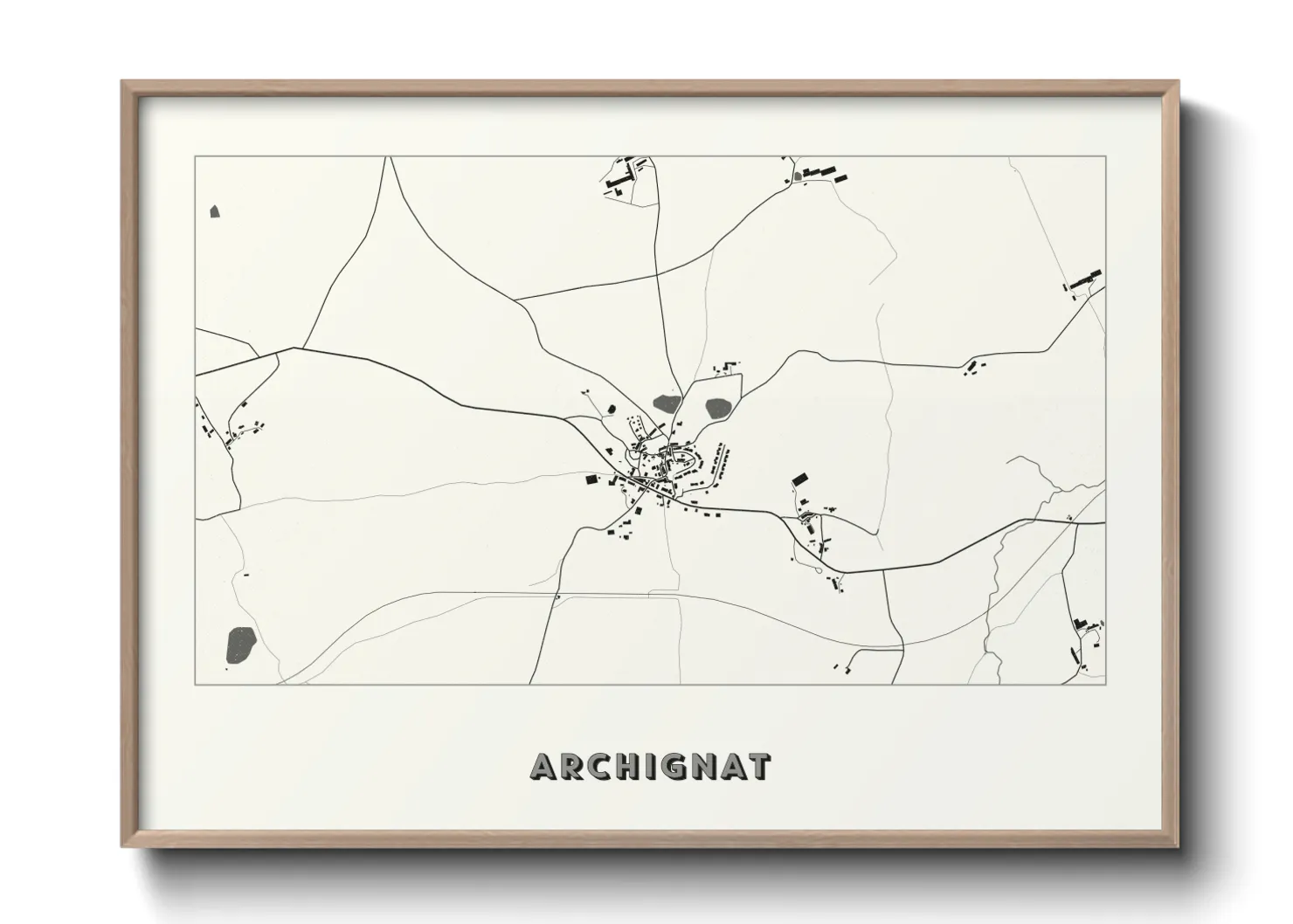 Une affiche de carte sur Archignat