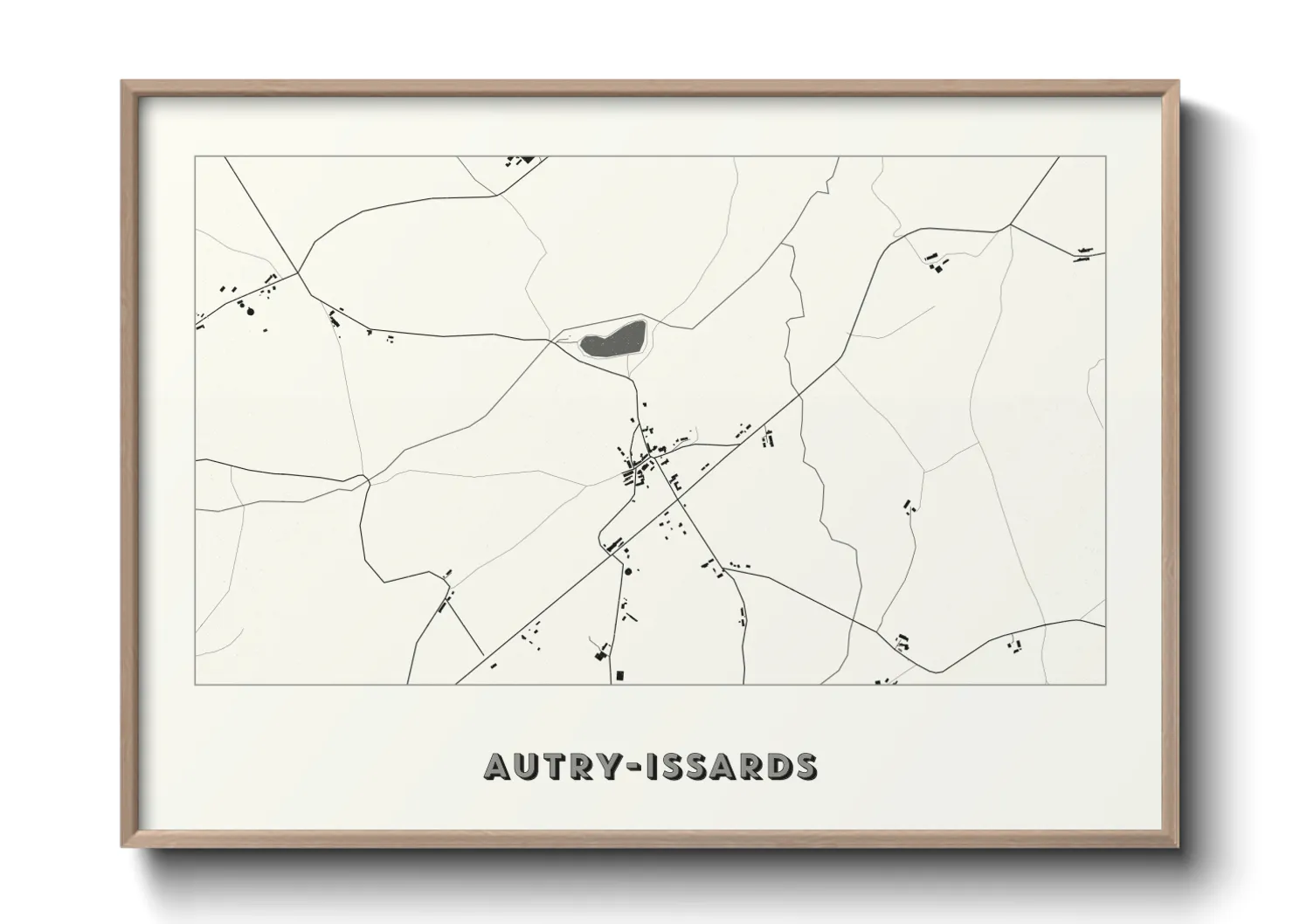 Une affiche de carte sur Autry-Issards